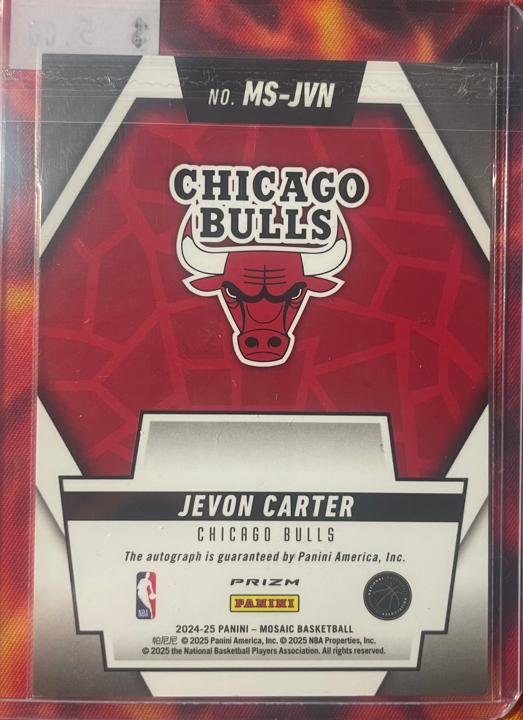 Jevon Carter Mosaic 24-25 Mosaic Scripts Silver Mosaic Auto