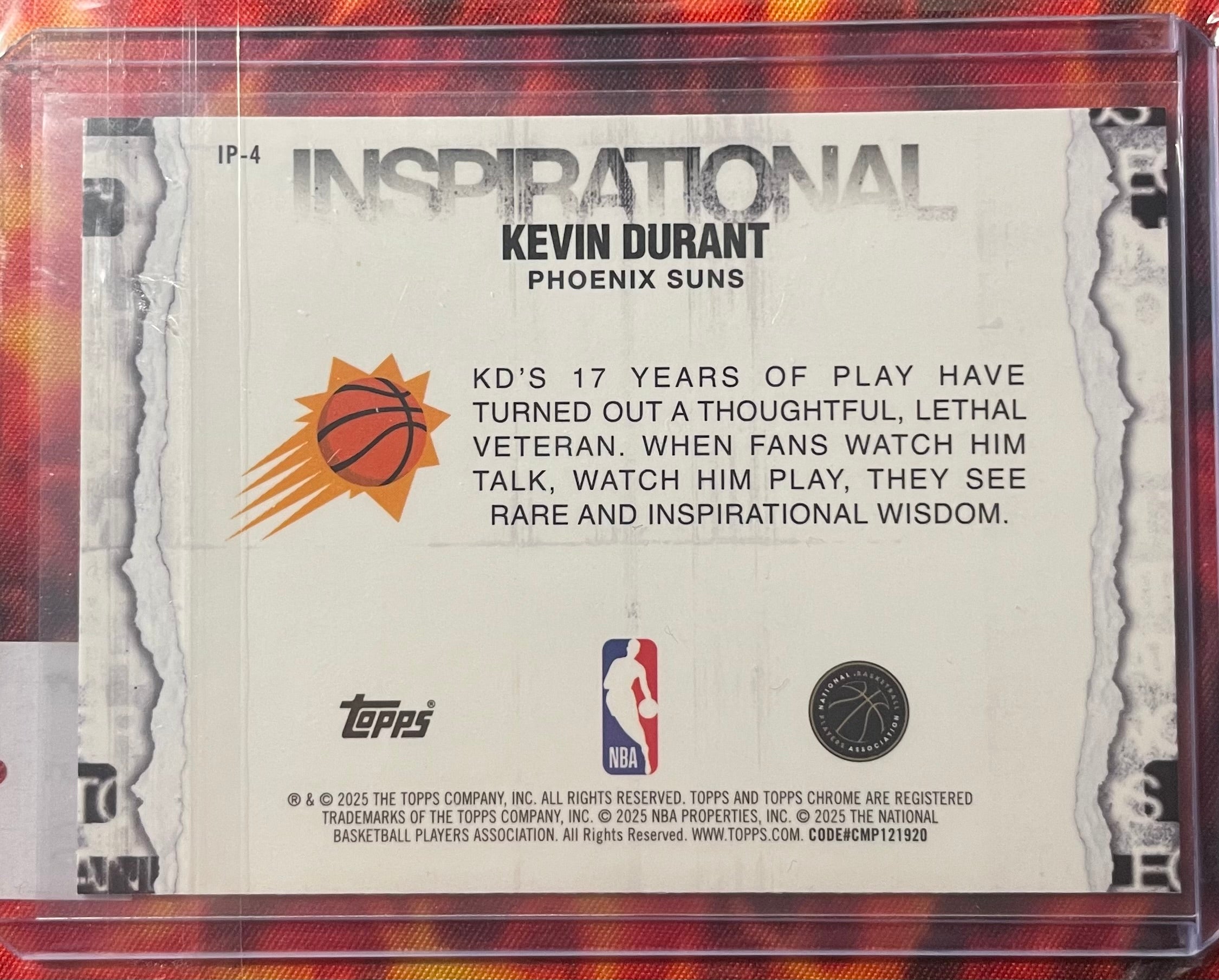 Kevin Durant Topps Chrome 25-26 Inspirational