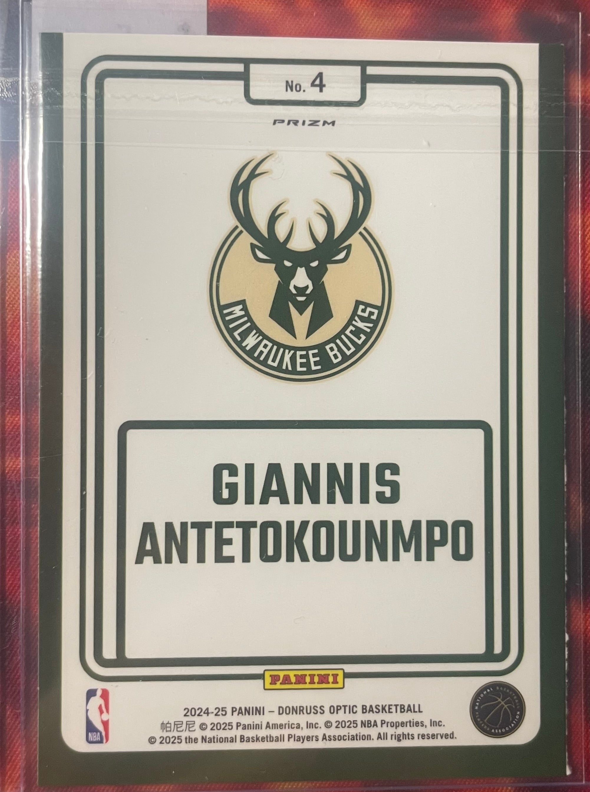 Giannis Antetokounmpo Optic /24-25 Winner Stays Purple Holo