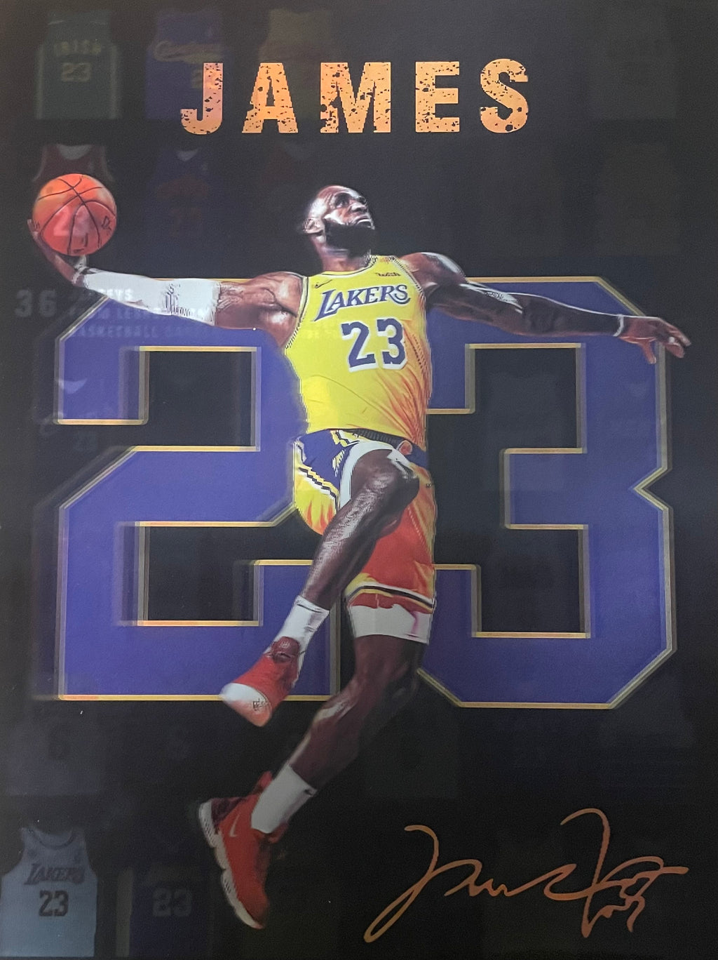 LeBron James Career Jerseys 3D Lenticular Poster
