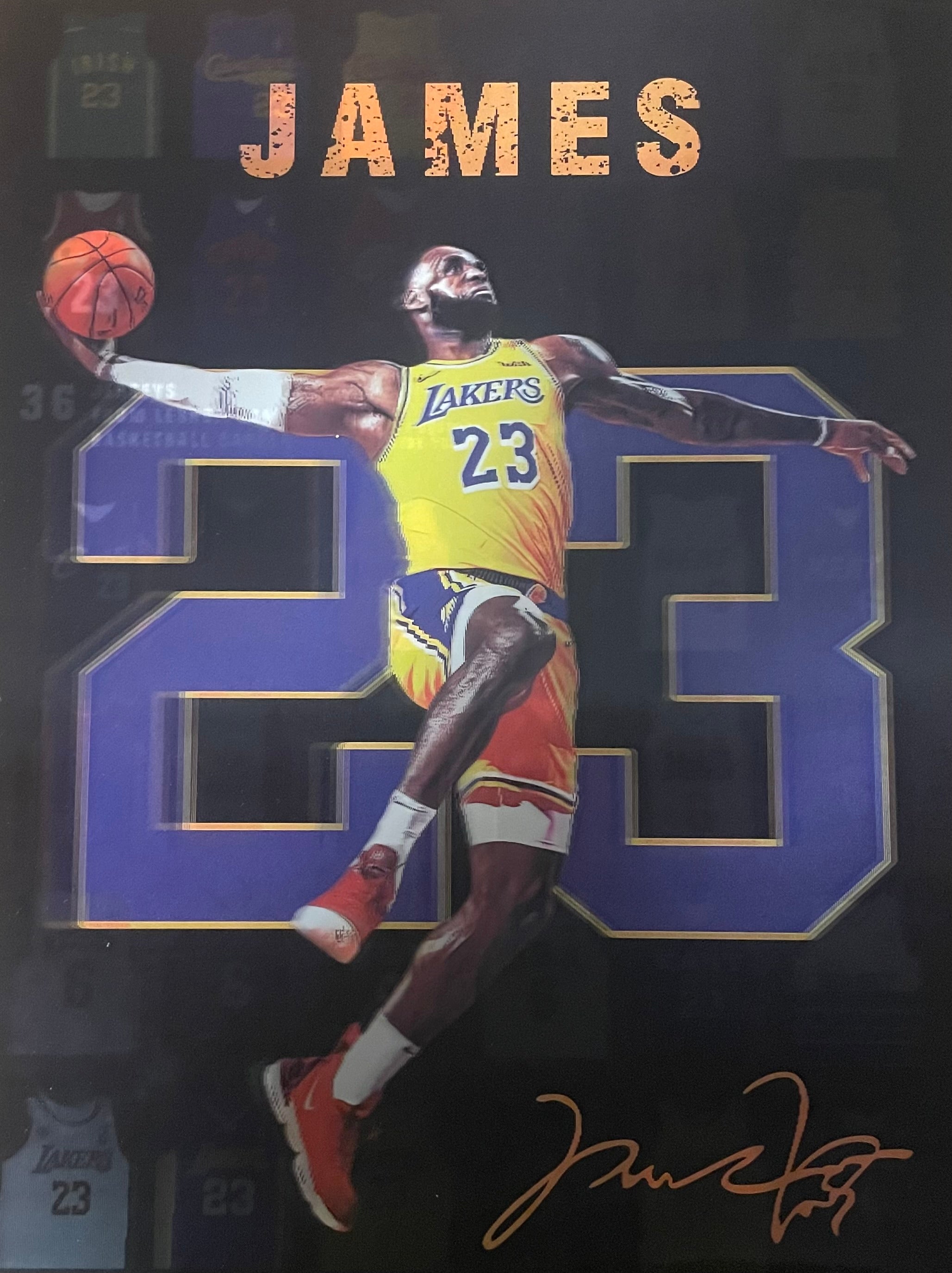 LeBron James Career Jerseys 3D Lenticular Poster