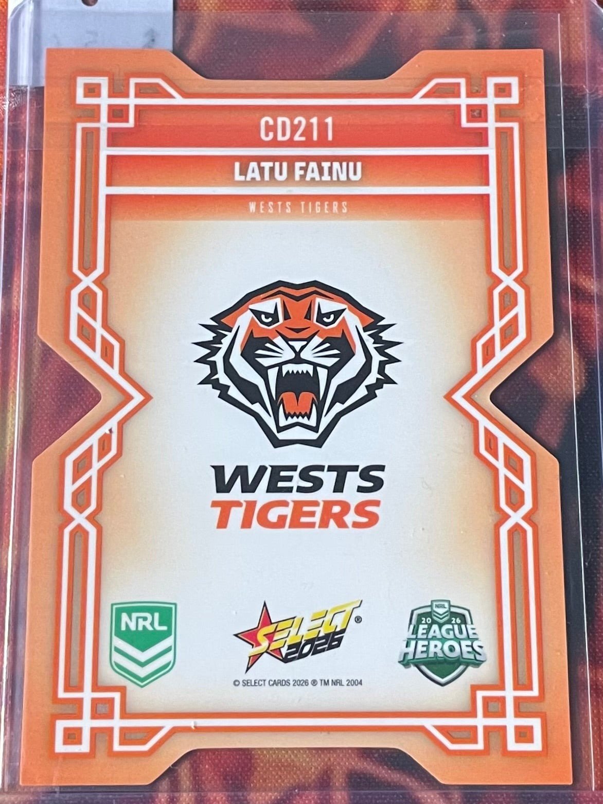 Latu Fainu Select NRL 2026 DieCut