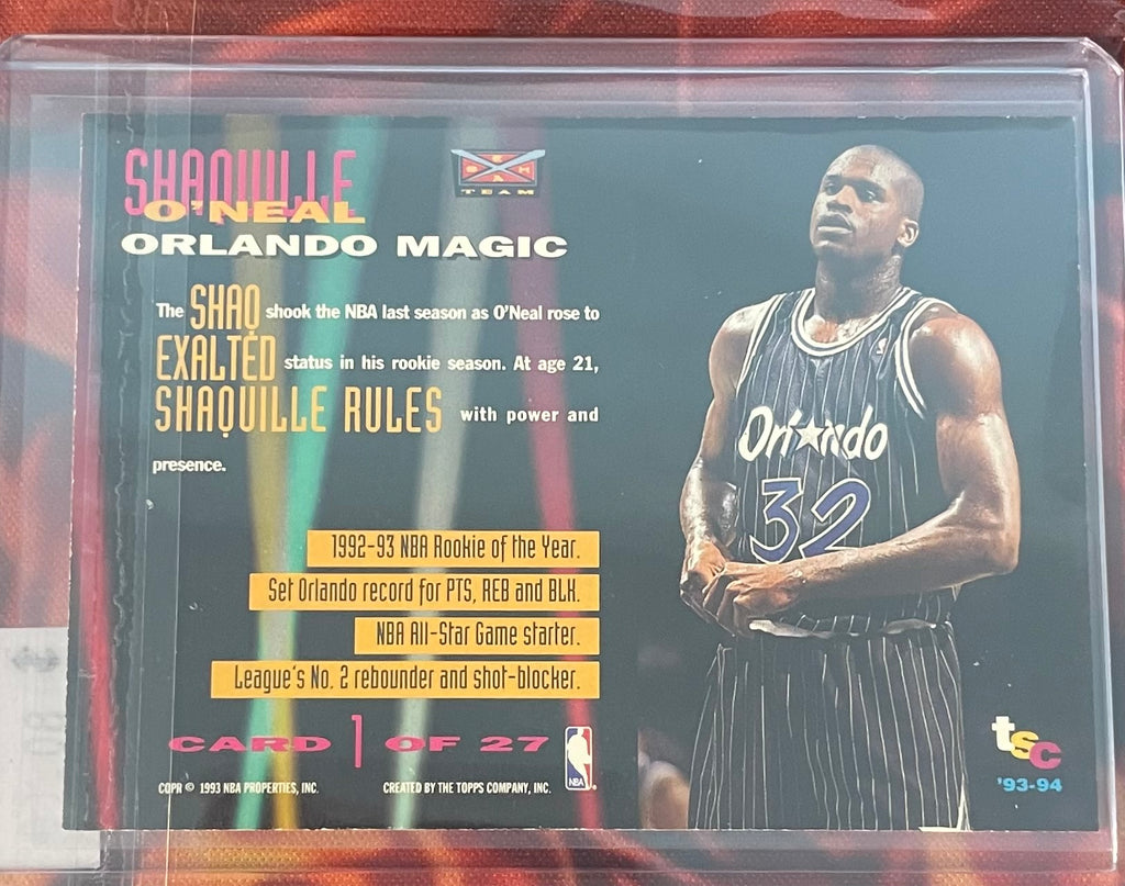 Shaquille O’Neal Topps Stadium Club 92-93 Beam Team Members Only