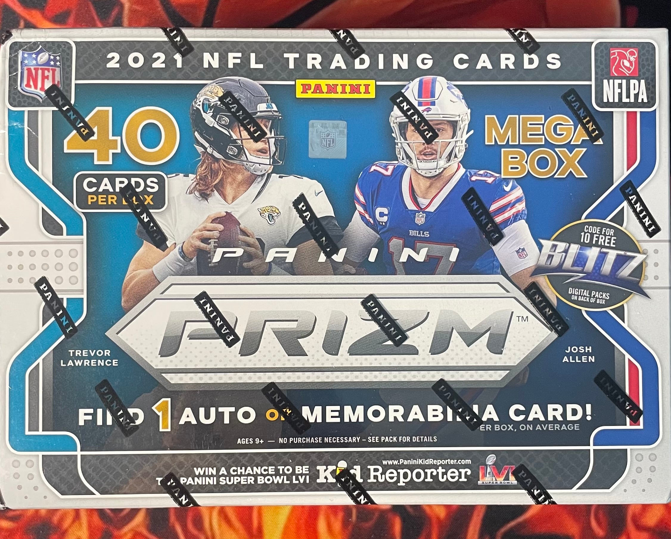 NFL Prizm Mega Box 2021 1 auto/memorabilia Per Box