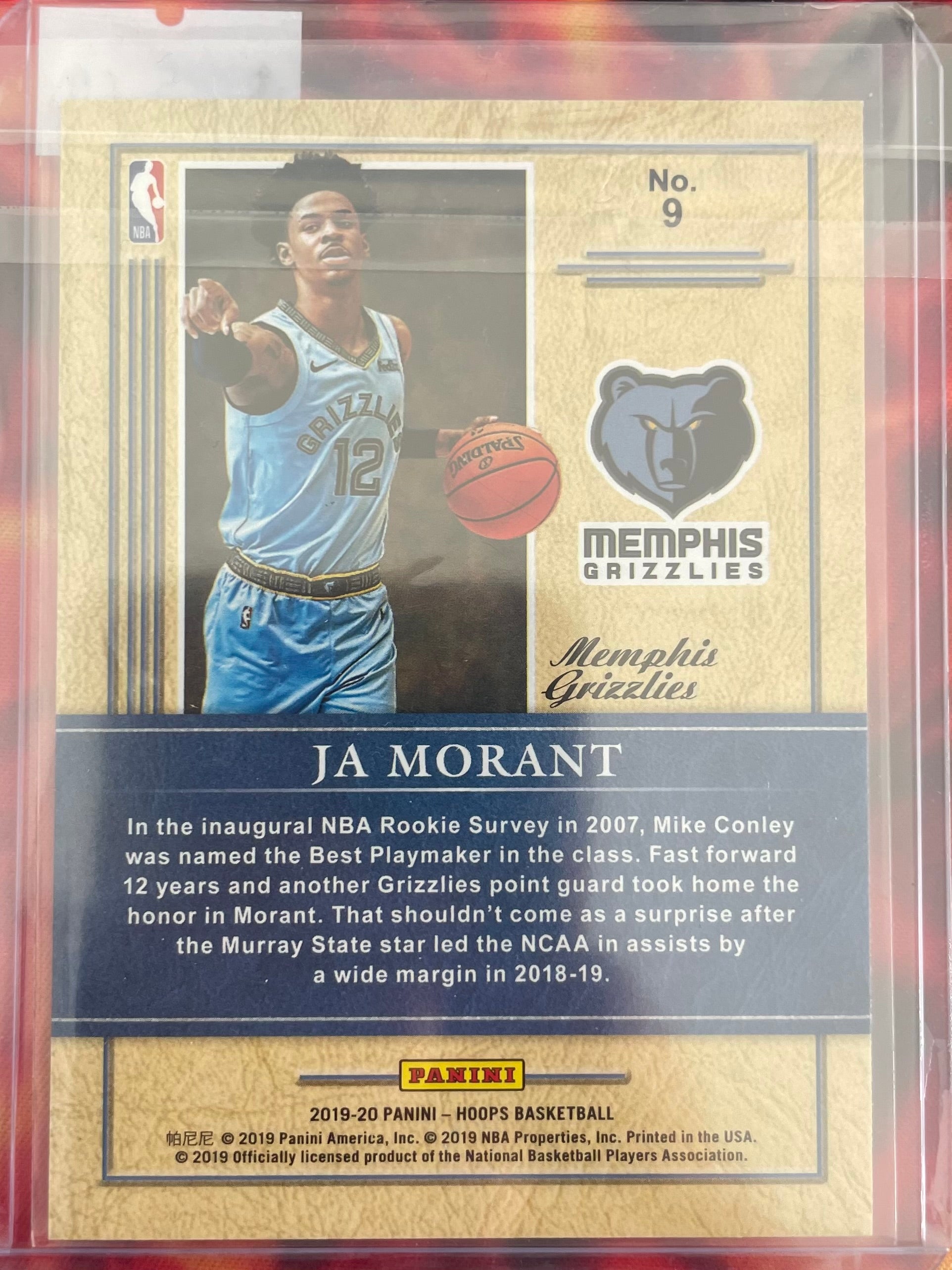 Ja Morant NBA Hoops 19-20 Class Of 2019 RC