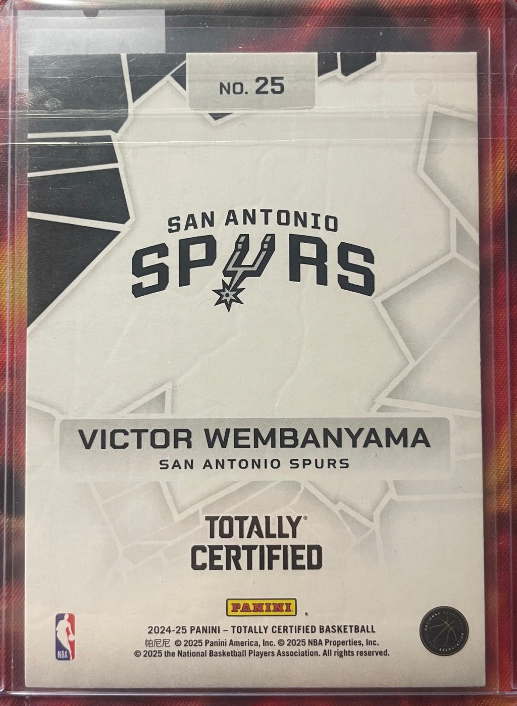 Victor Wembanyama Totally Certified 24-25 Rock The Rim Holo