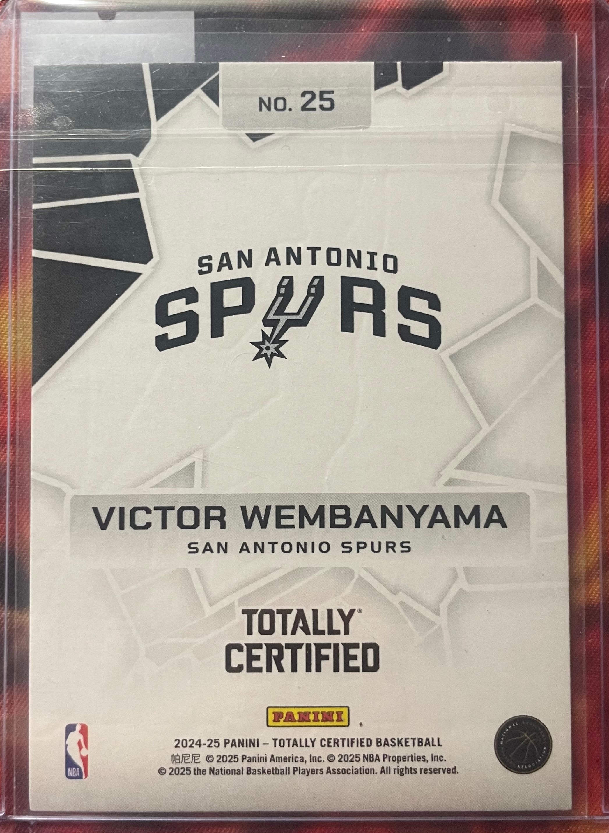 Victor Wembanyama Totally Certified 24-25 Rock The Rim Holo