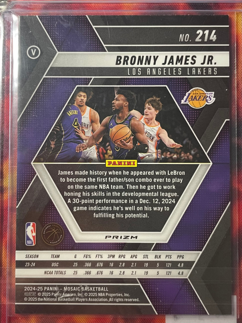 Bronny James Mosaic FastBreak 24-25 Variations Disco RC