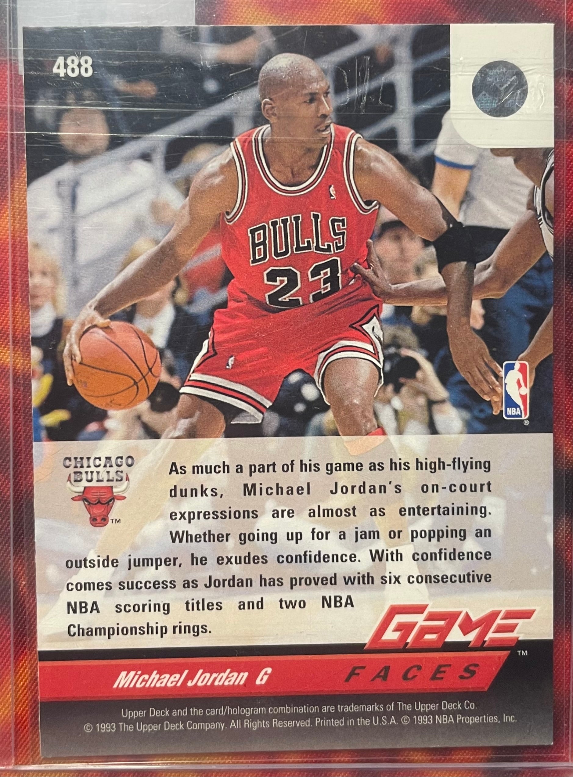 Michael Jordan UpperDeck 92-93 Game Faces