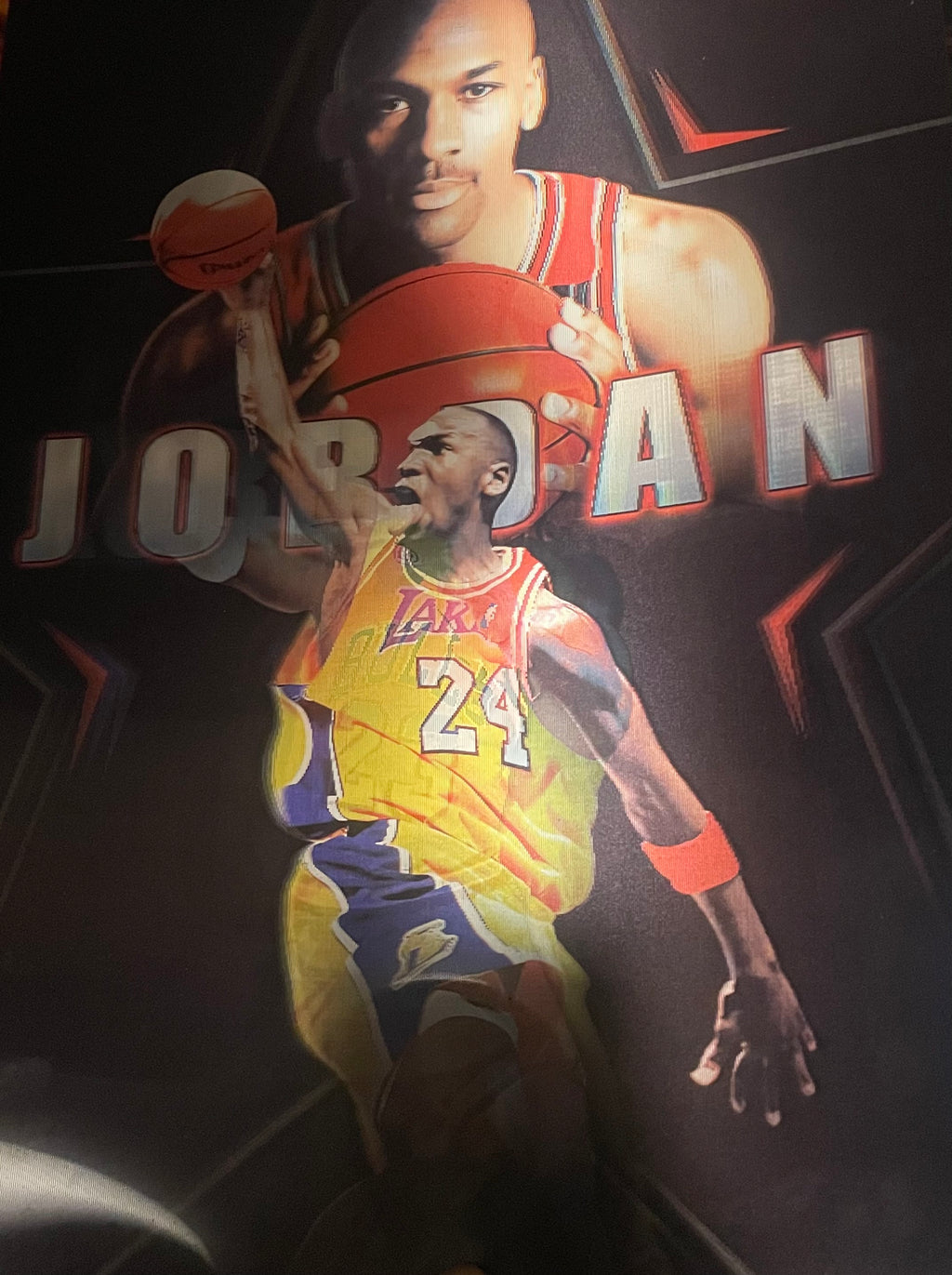 LeBron Jordan Bryant 3D Lenticular 60cmx40cm Unframed Print Poster