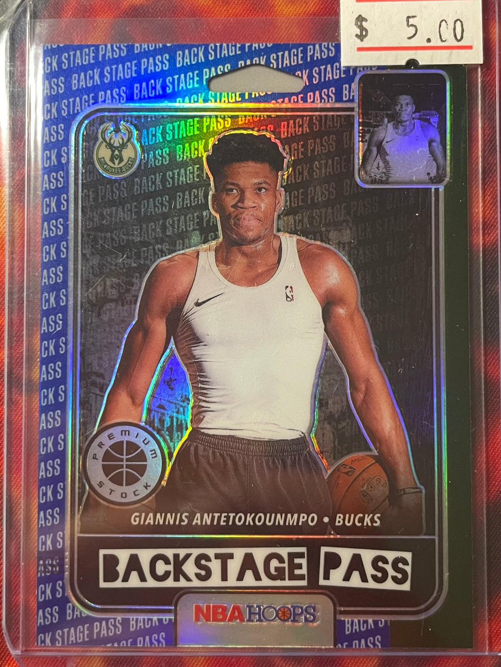 Giannis Antetokounmpo NBA Hoops 19-20 BackStage Pass Silver