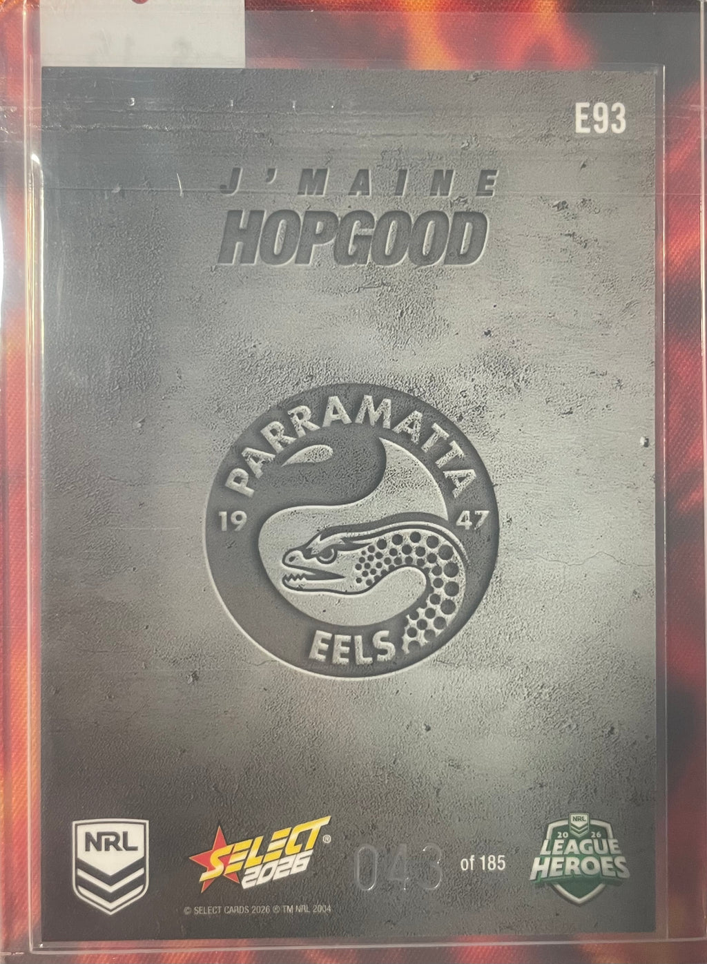 J’Maine HopGood Select NRL 2026 Etched 043/185