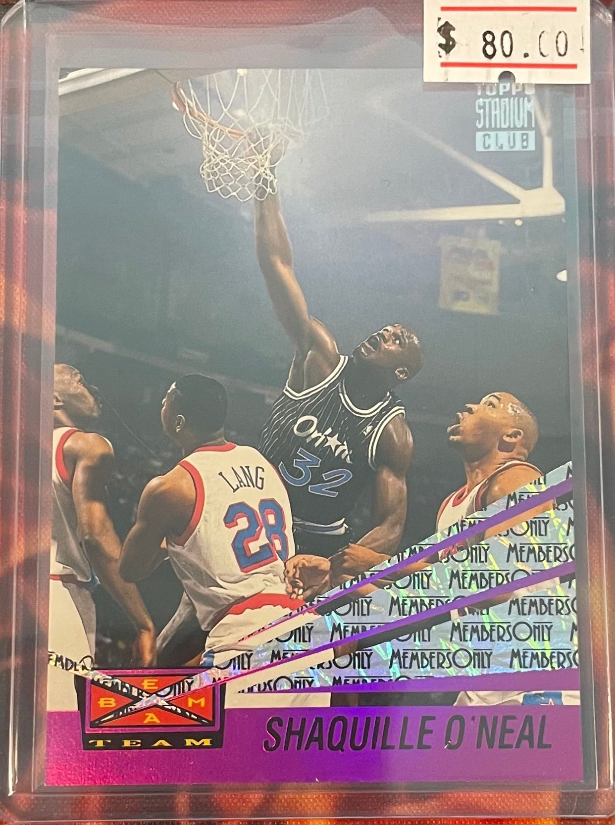 Shaquille O’Neal Topps Stadium Club 92-93 Beam Team Members Only