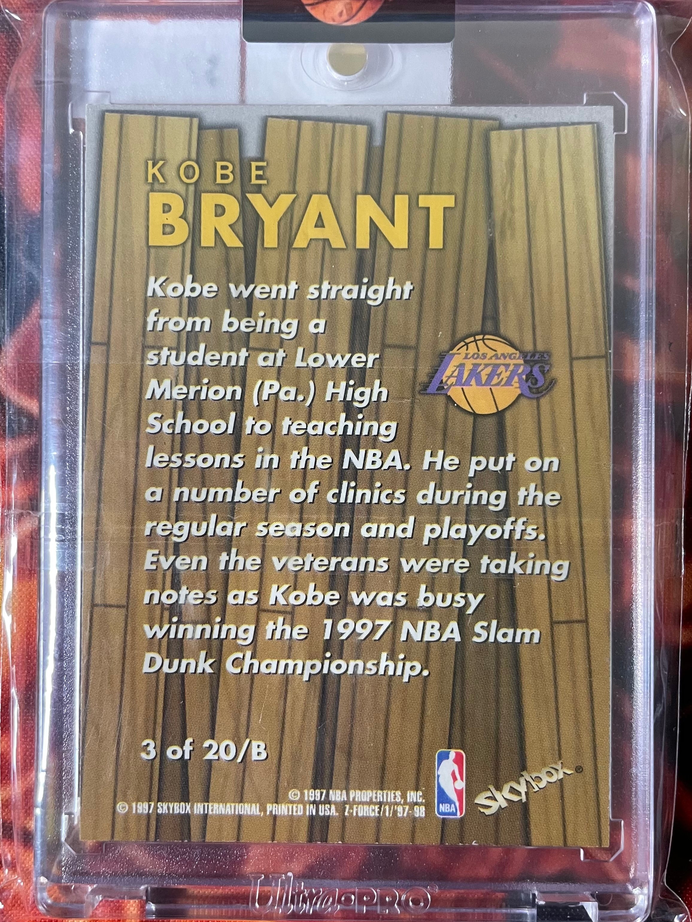 Kobe Bryant SkyBox Z Force 97-98 BOSS