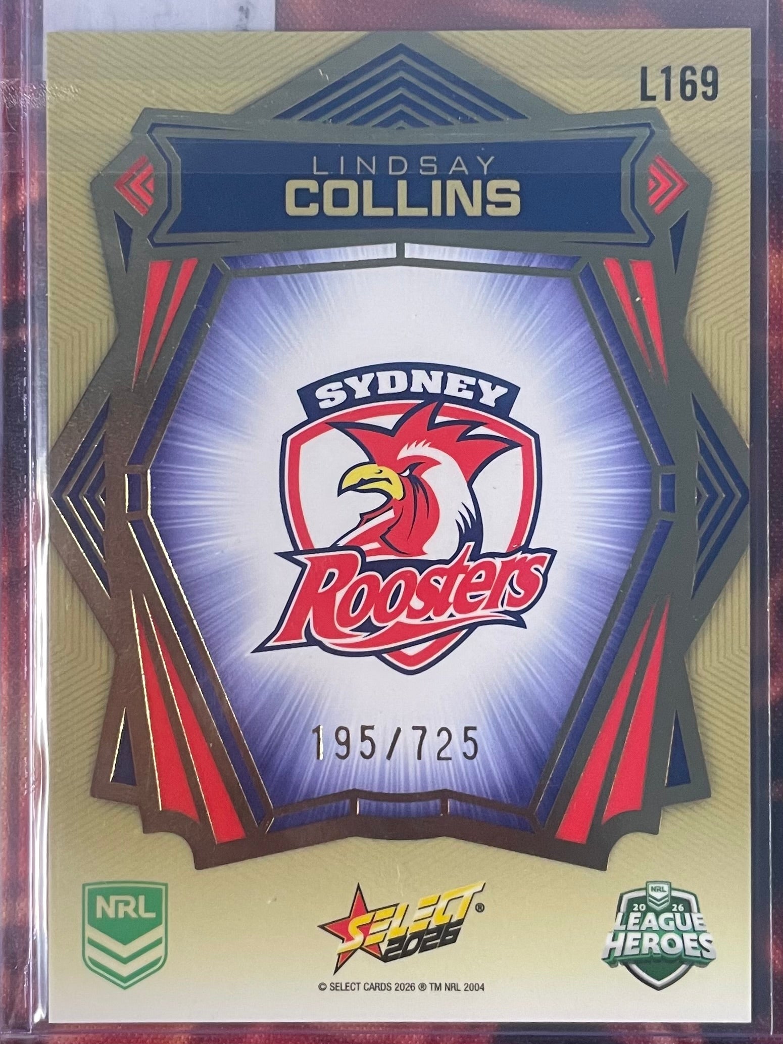 Lindsay Collin’s Select NRL 2026 Gold Luminous 195/725