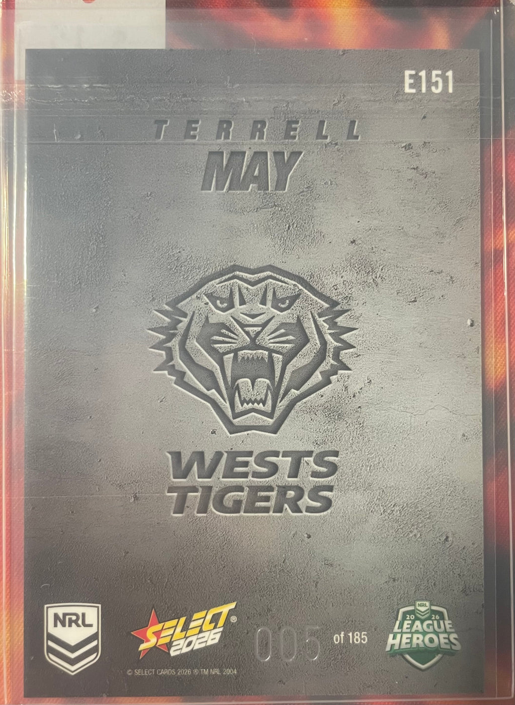 Terrell May Select NRL 2026 Etched 005/185