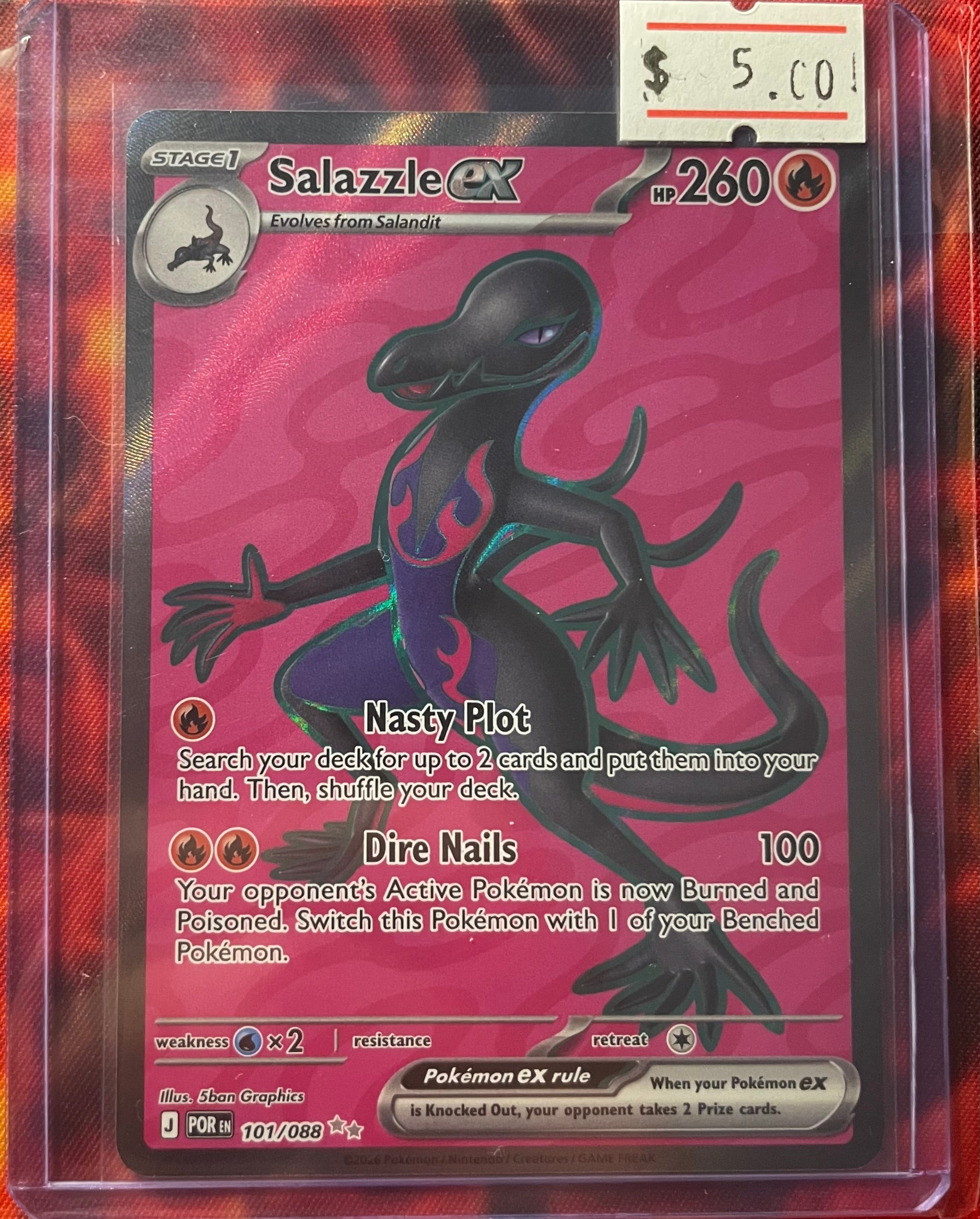 Salazzle ex 101/88 Double Rare Full Art Pokemon Perfect Order ME03 POR