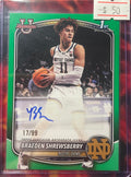 Braeden Shrewsberry Bowman U 25-26 Green Autographs /99 RC Bowman 1st
