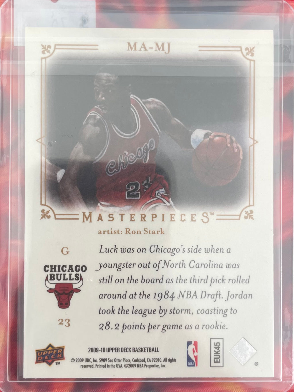 Michael Jordan UpperDeck 09-10 Masterpieces MA-MJ