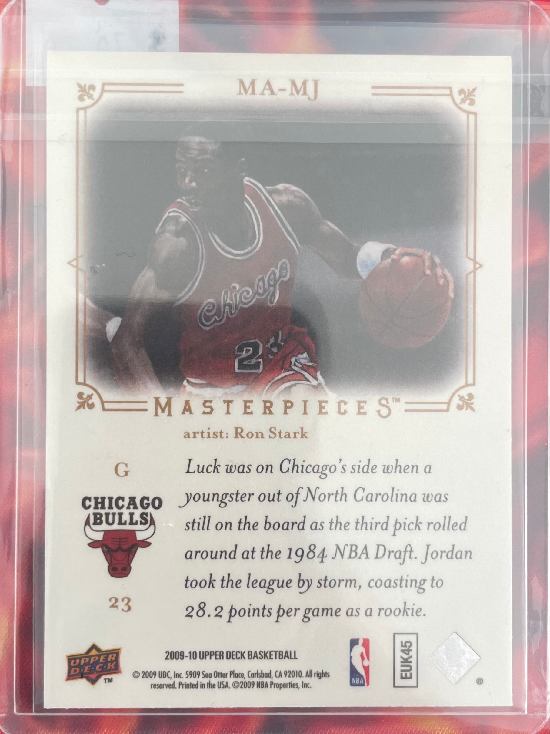 Michael Jordan UpperDeck 09-10 Masterpieces MA-MJ