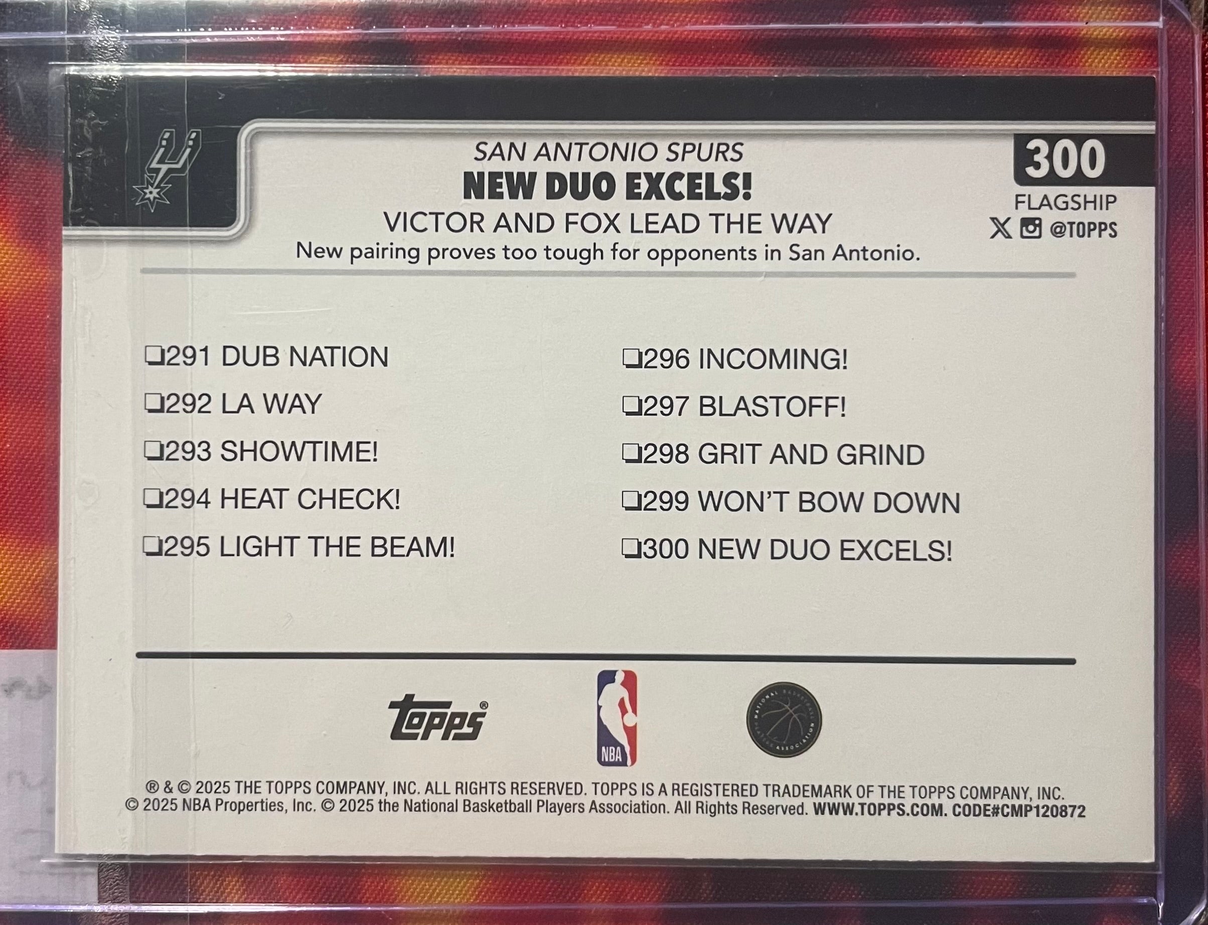 2025-26 Topps New Duo Excels!: Victor and Fox Lead The Way Holo