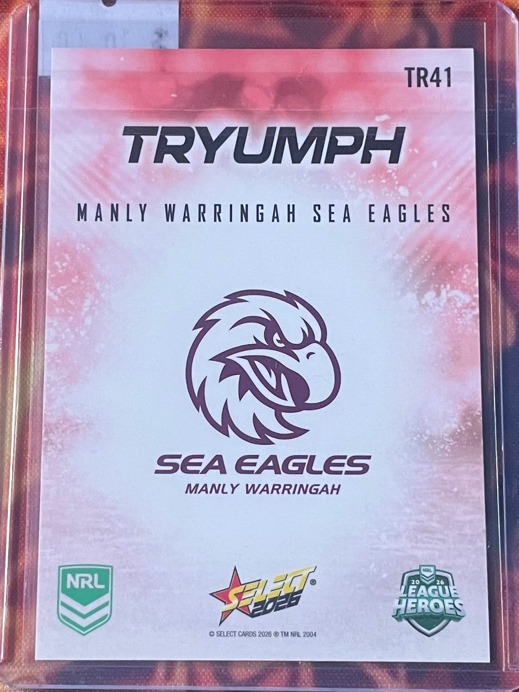 Mainly Warringah Sea Eagles Select NRL 2026 Tryumph