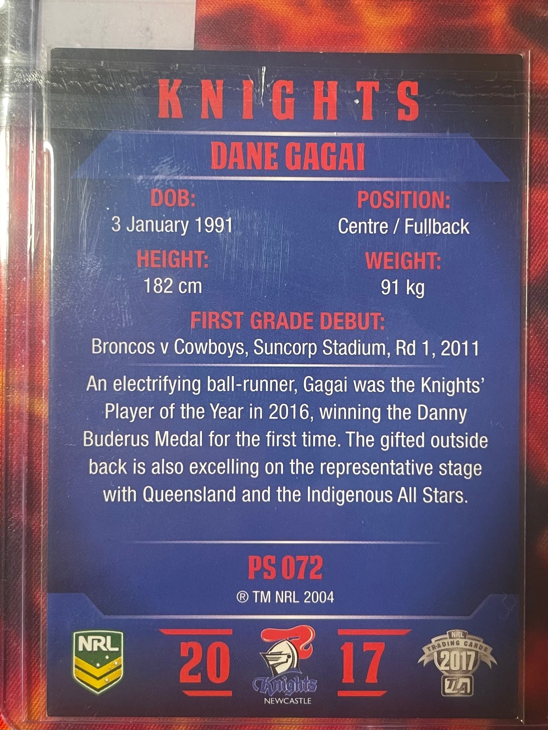 Dane Gagai Traders NRL 2016 In Person Autograph