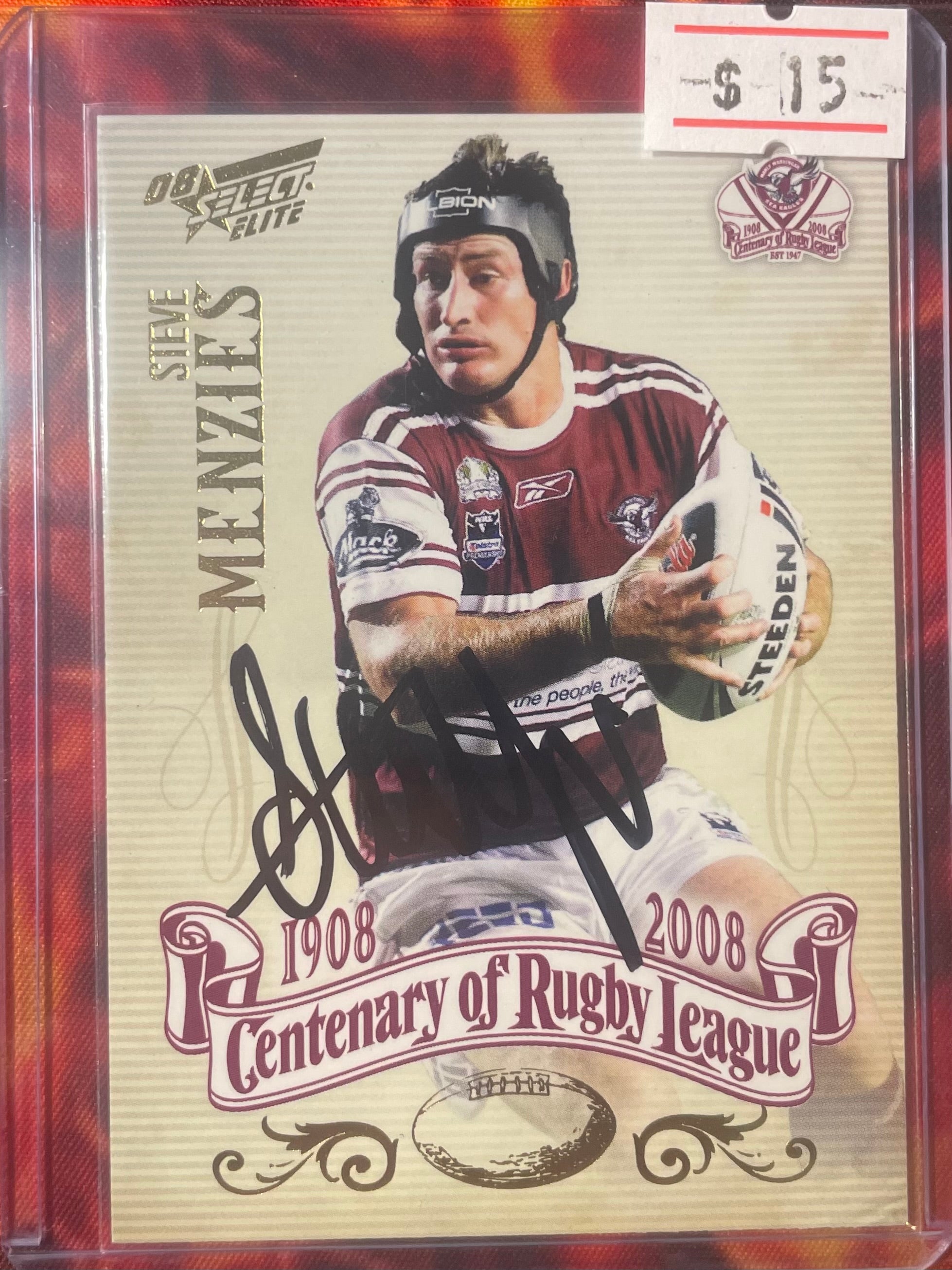 Steve Menzies Select NRL 2008 In Person Autograph