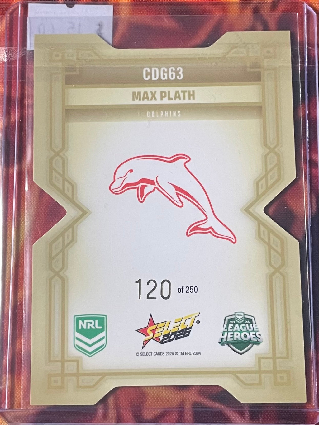 Max Plath Select NRL 2026 Gold DieCut 120/250