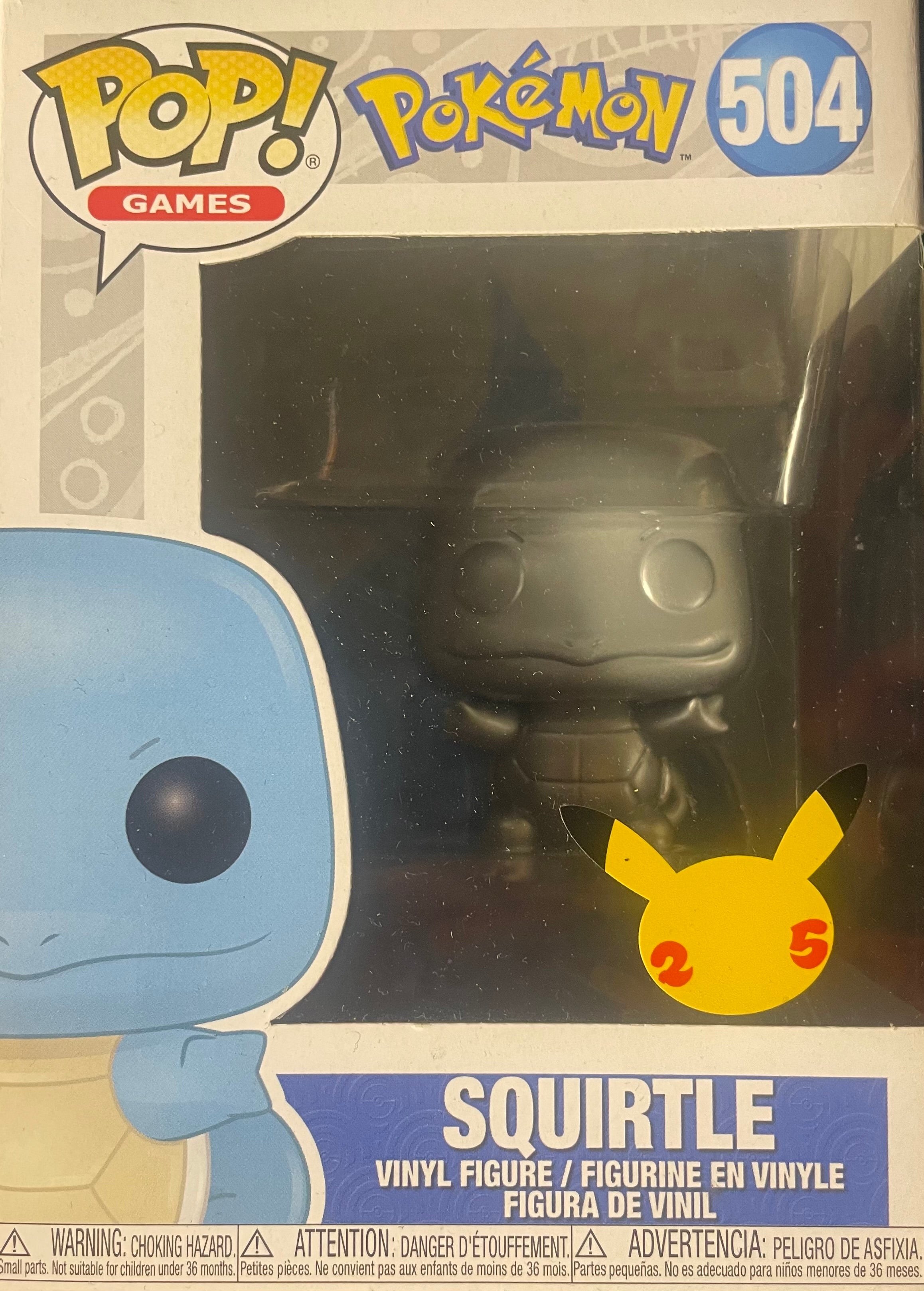 Funko Pop Games Squirtle #504 Silver 25th Anniversary