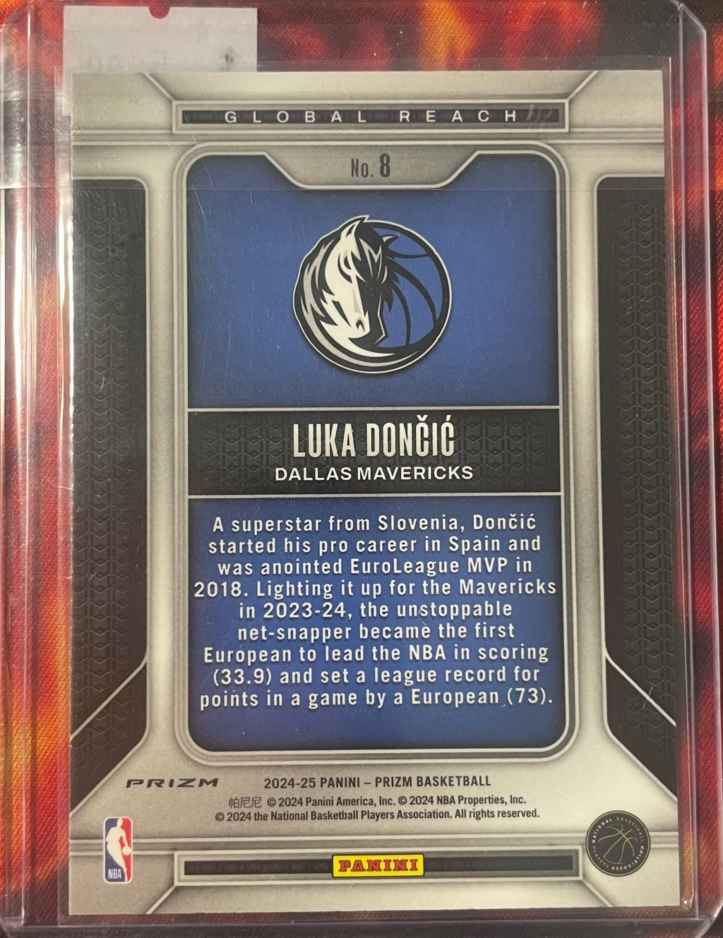 Luka Doncic Prizm 24-25 Global Reach Silver