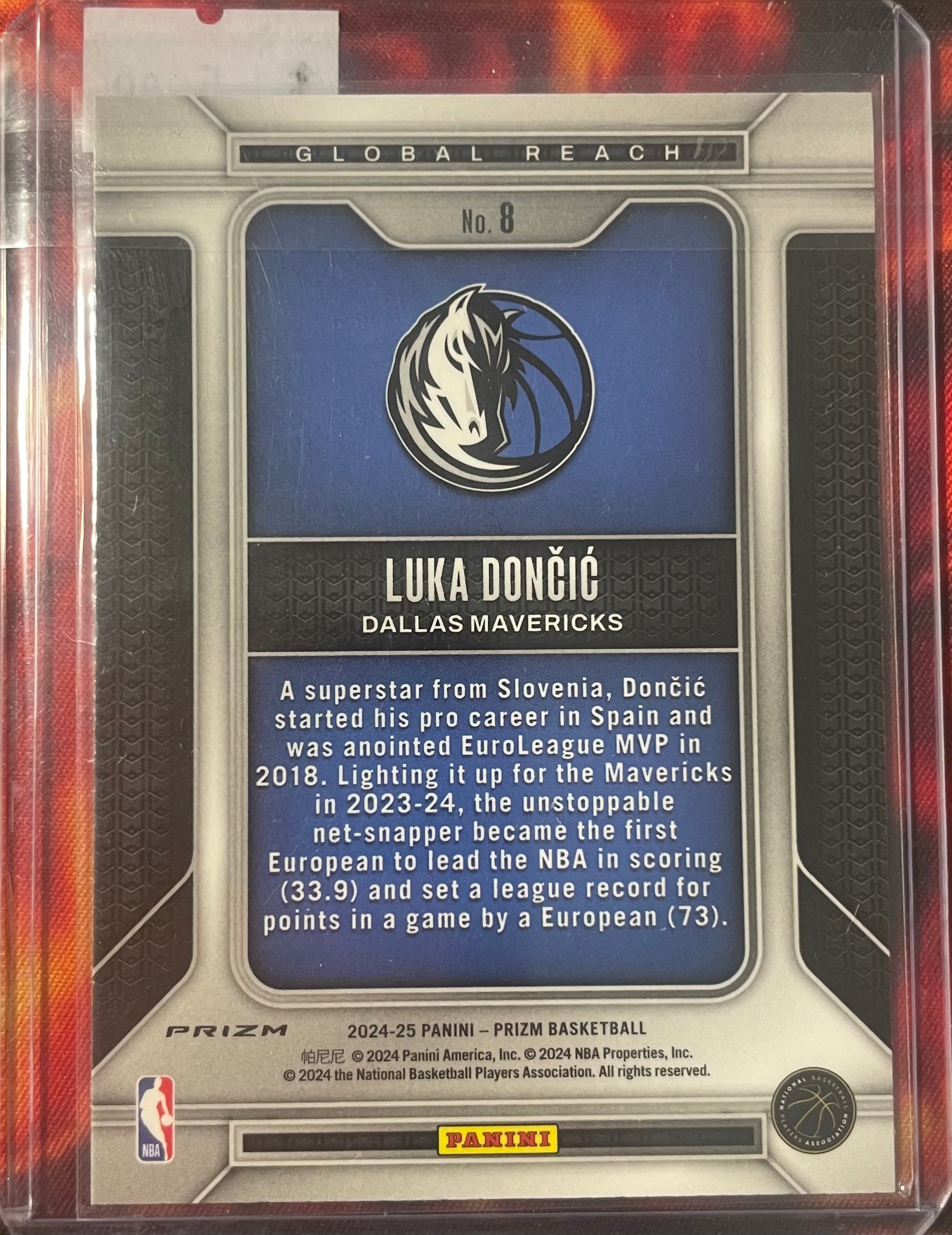 Luka Doncic Prizm 24-25 Global Reach Silver