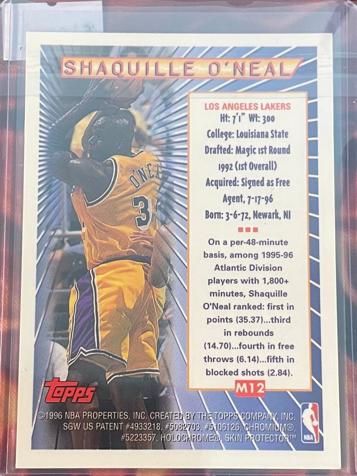 Shaquille O’Neal Topps Finest 95-96 Mystery Finest Refractor