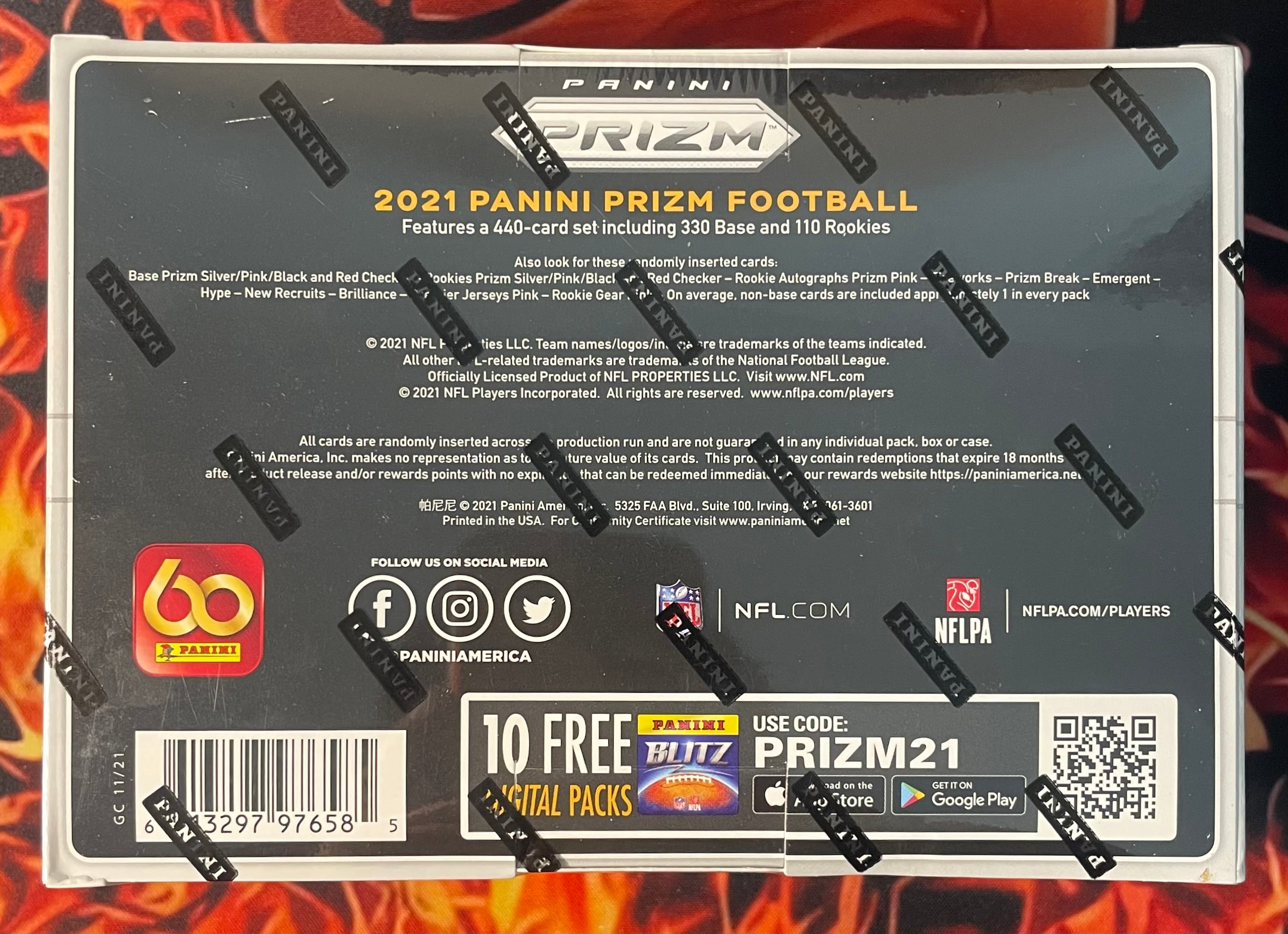 NFL Prizm Mega Box 2021 1 auto/memorabilia Per Box
