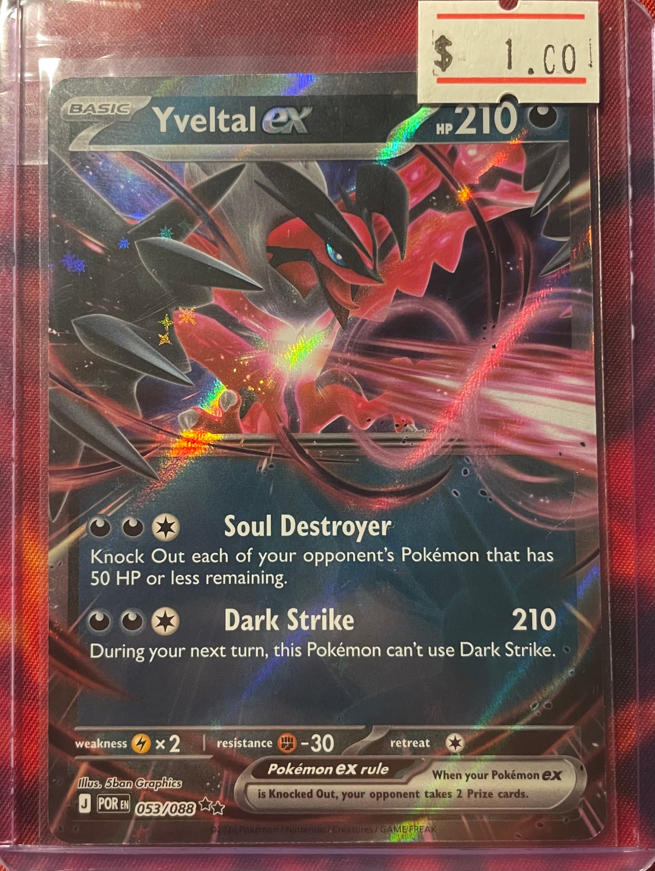 Yveltal Ex 053/088 Perfect Order Double Rare Holo