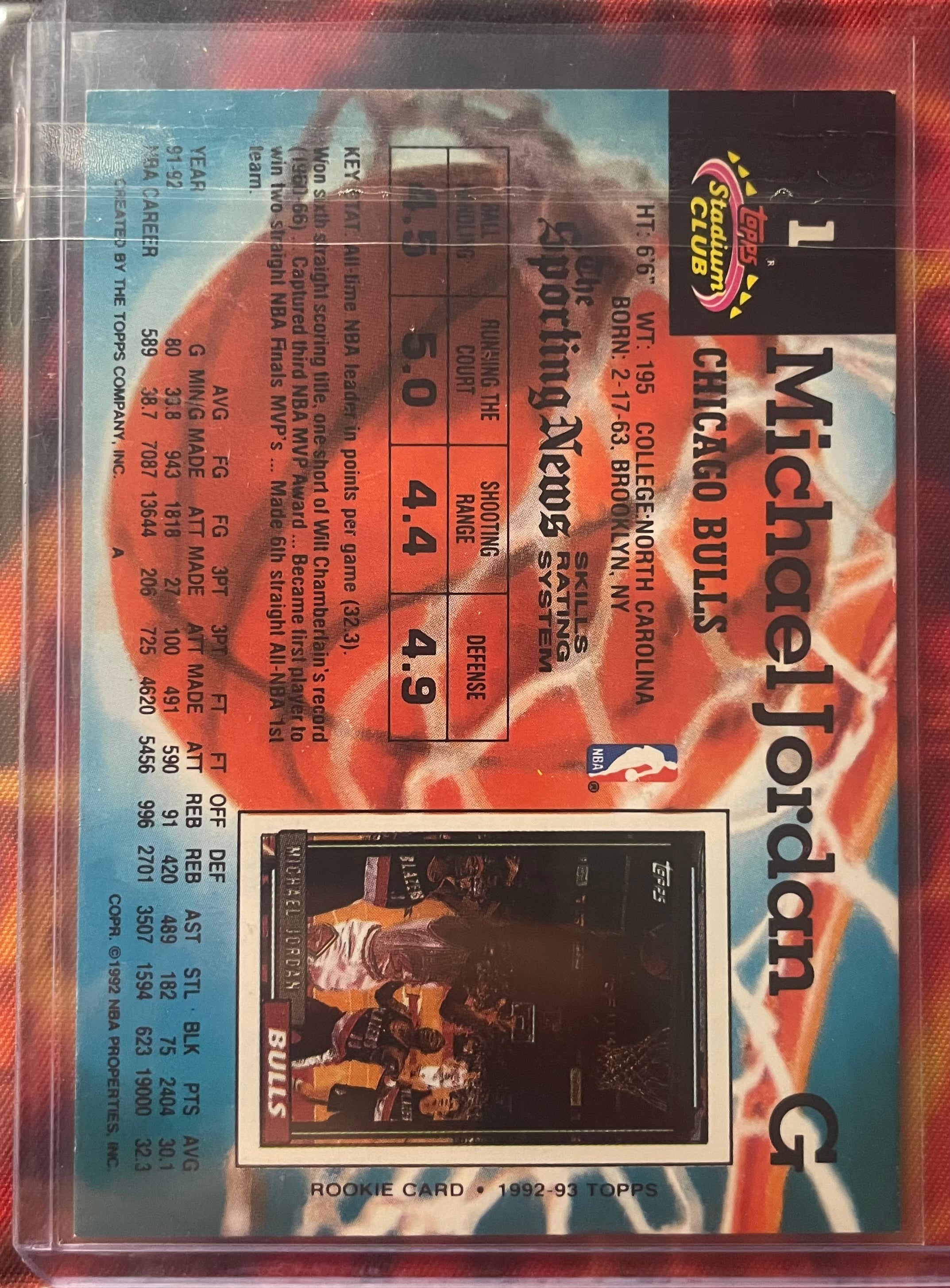 Michael Jordan Topps Stadium Club 92-93 Base