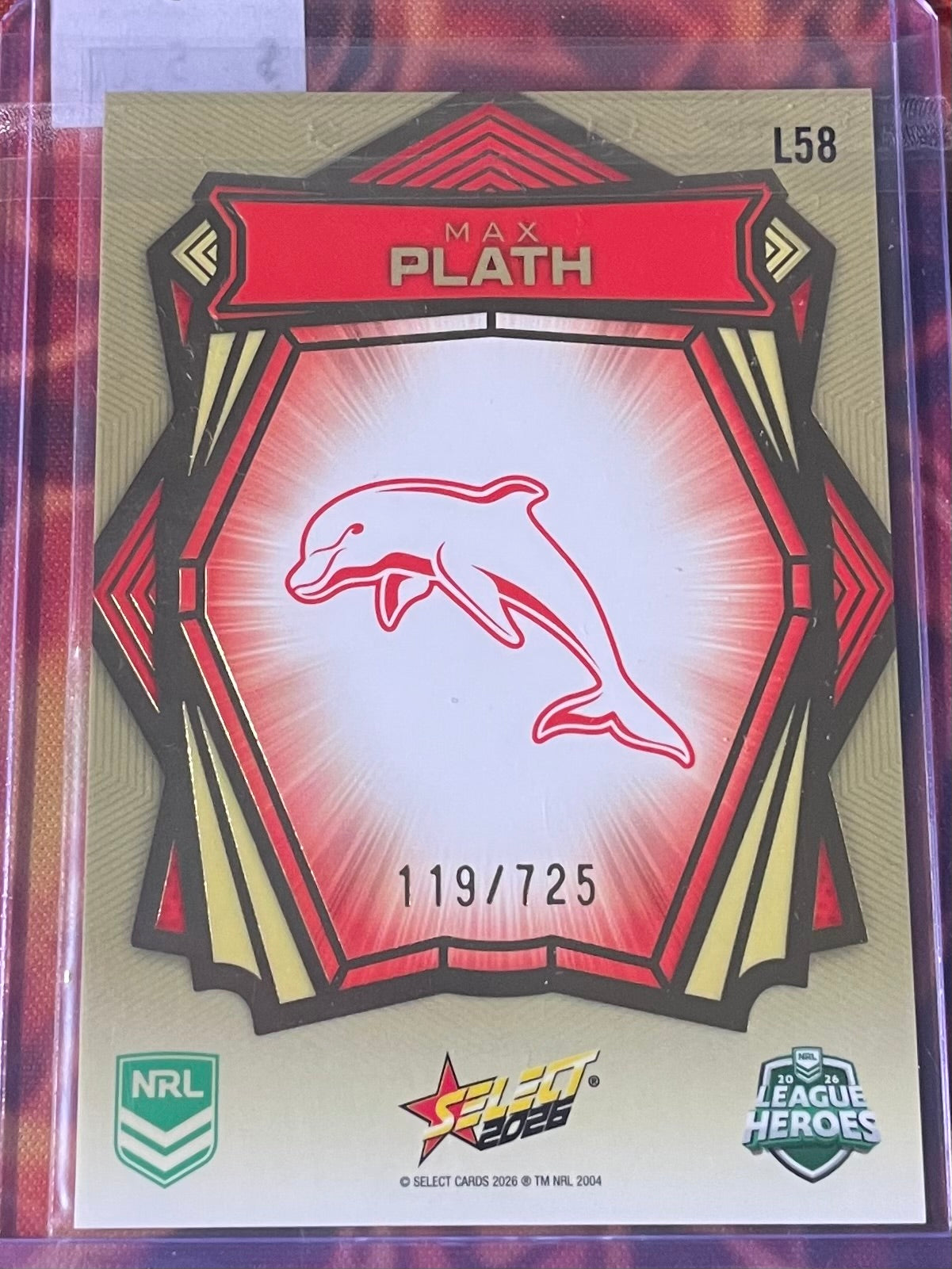Max Plath Select NRL 2026 Gold Luminous 119/725