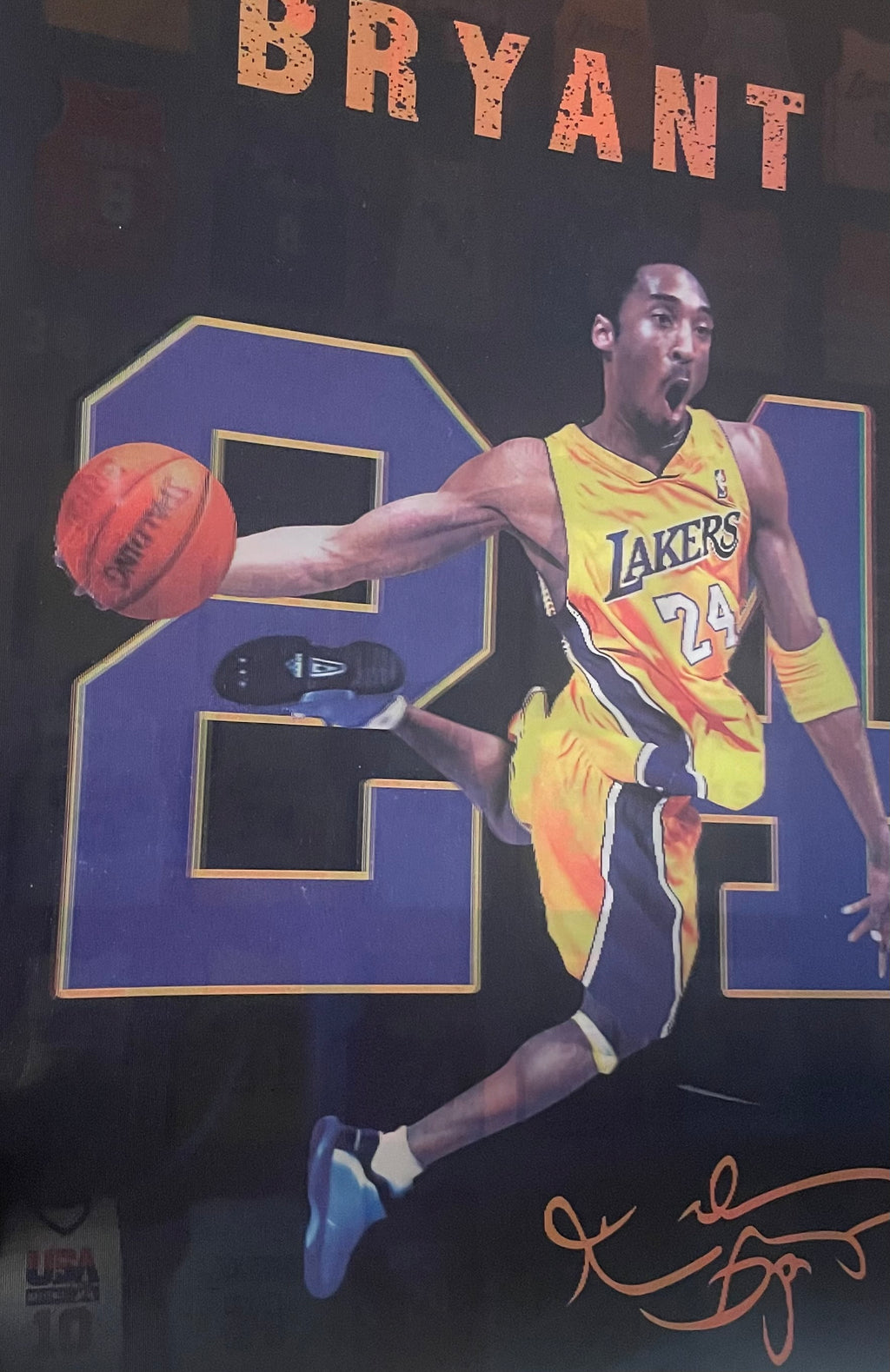 Kobe Bryant Career Jerseys 3D Lenticular Poster