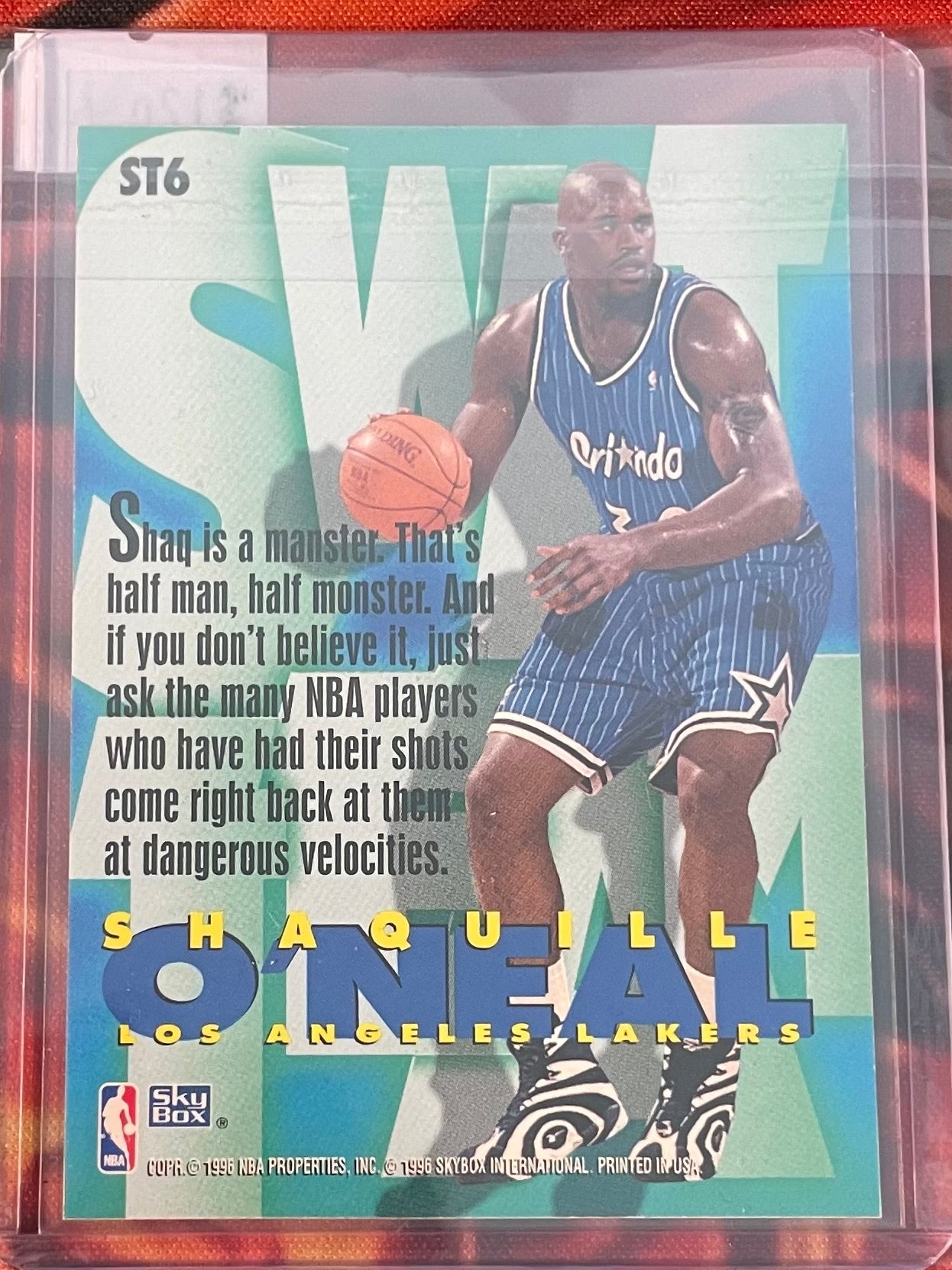 Shaquille O’Neal Skybox Z Force 95-96 Swat Team