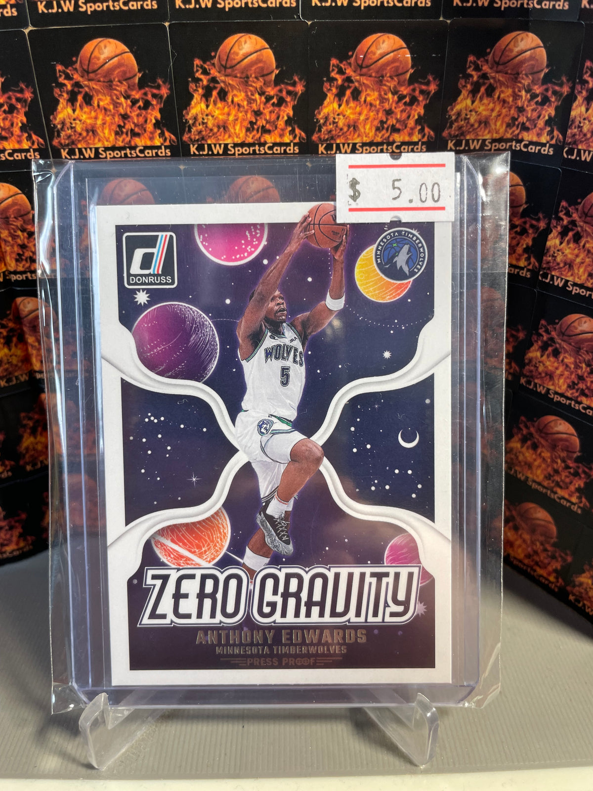 Anthony Edwards Donruss 24-25 Zero Gravity Press Proof
