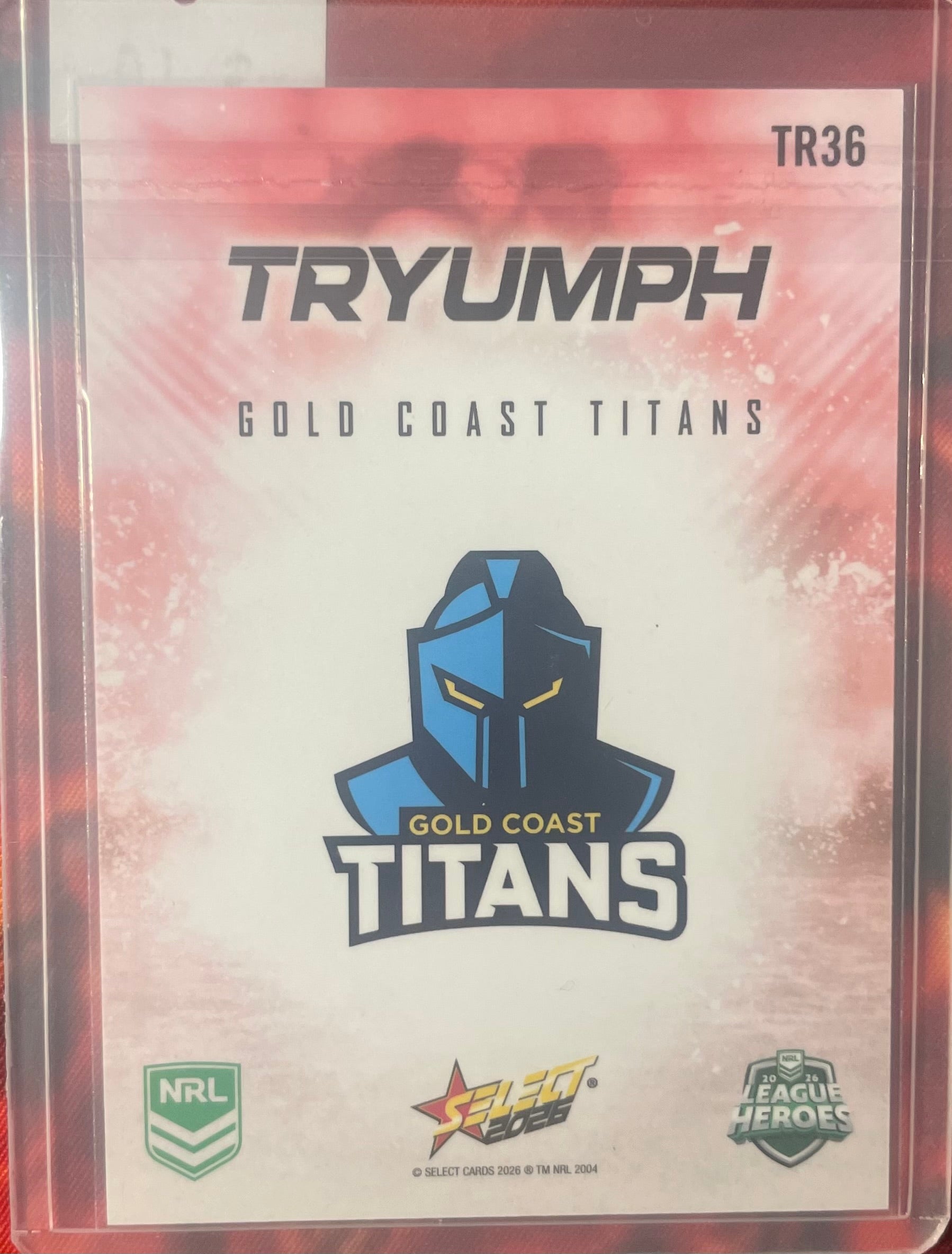 Gold Coast Titans Select NRL 2026 Tryumph