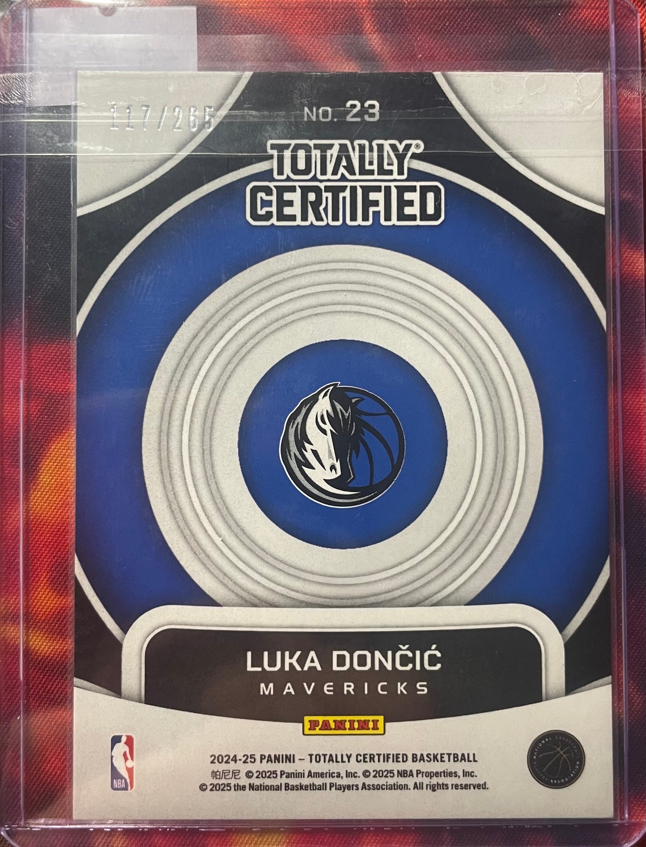 Luka Doncic Totally Certified 24-25 On Target Blue /265