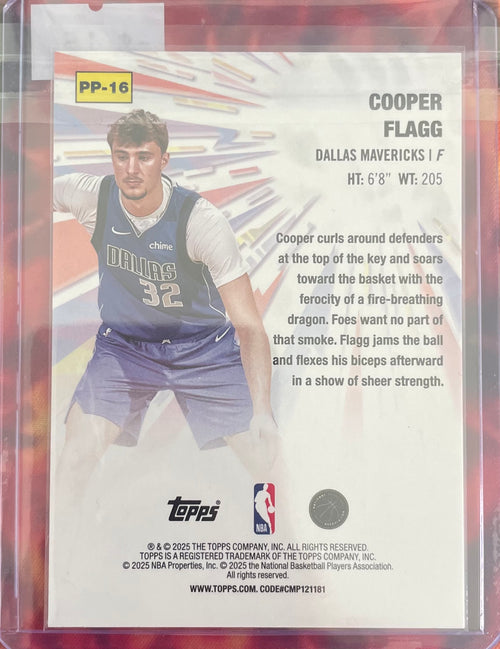Cooper Flagg Topps 25-26 Power Players RC