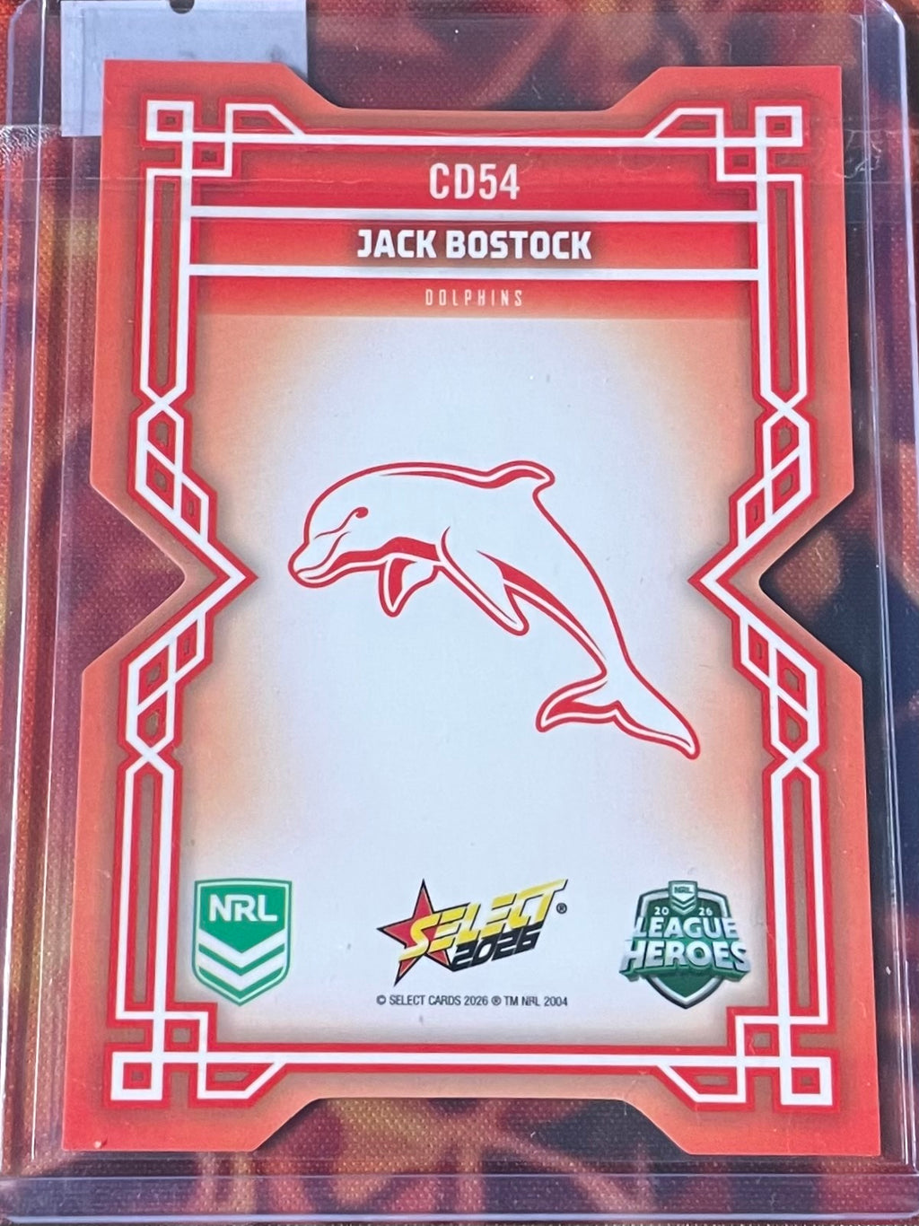 Jack Bostock Select NRL 2026 DieCut