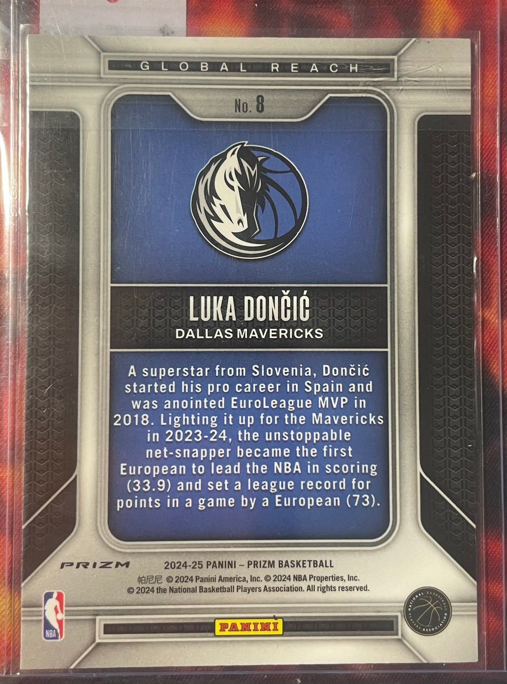 Luka Doncic Prizm 24-25 Global Reach Green