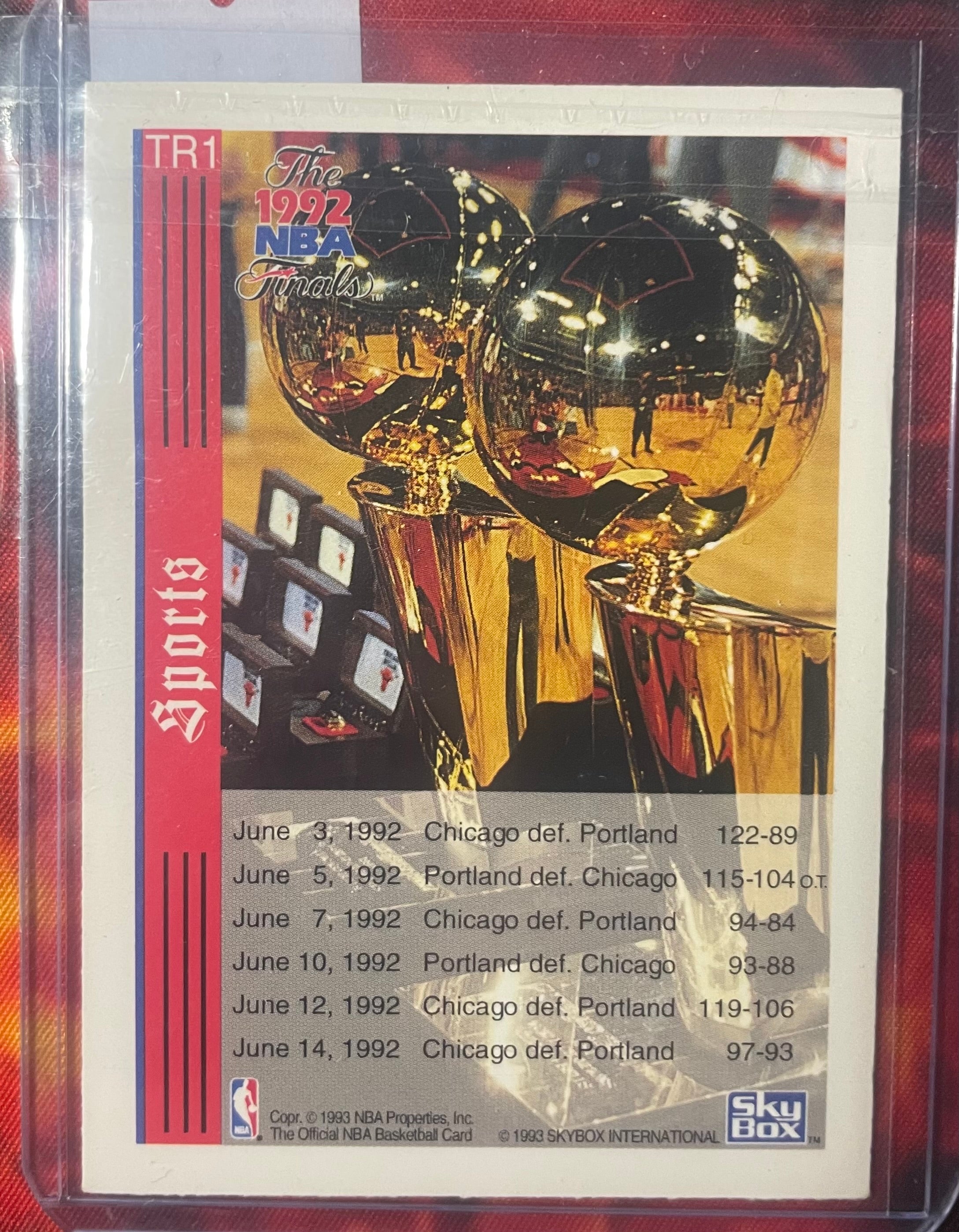 Michael Jordan NBA Hoops 92-93 NBA Hoops Tribune NBA Championship Series