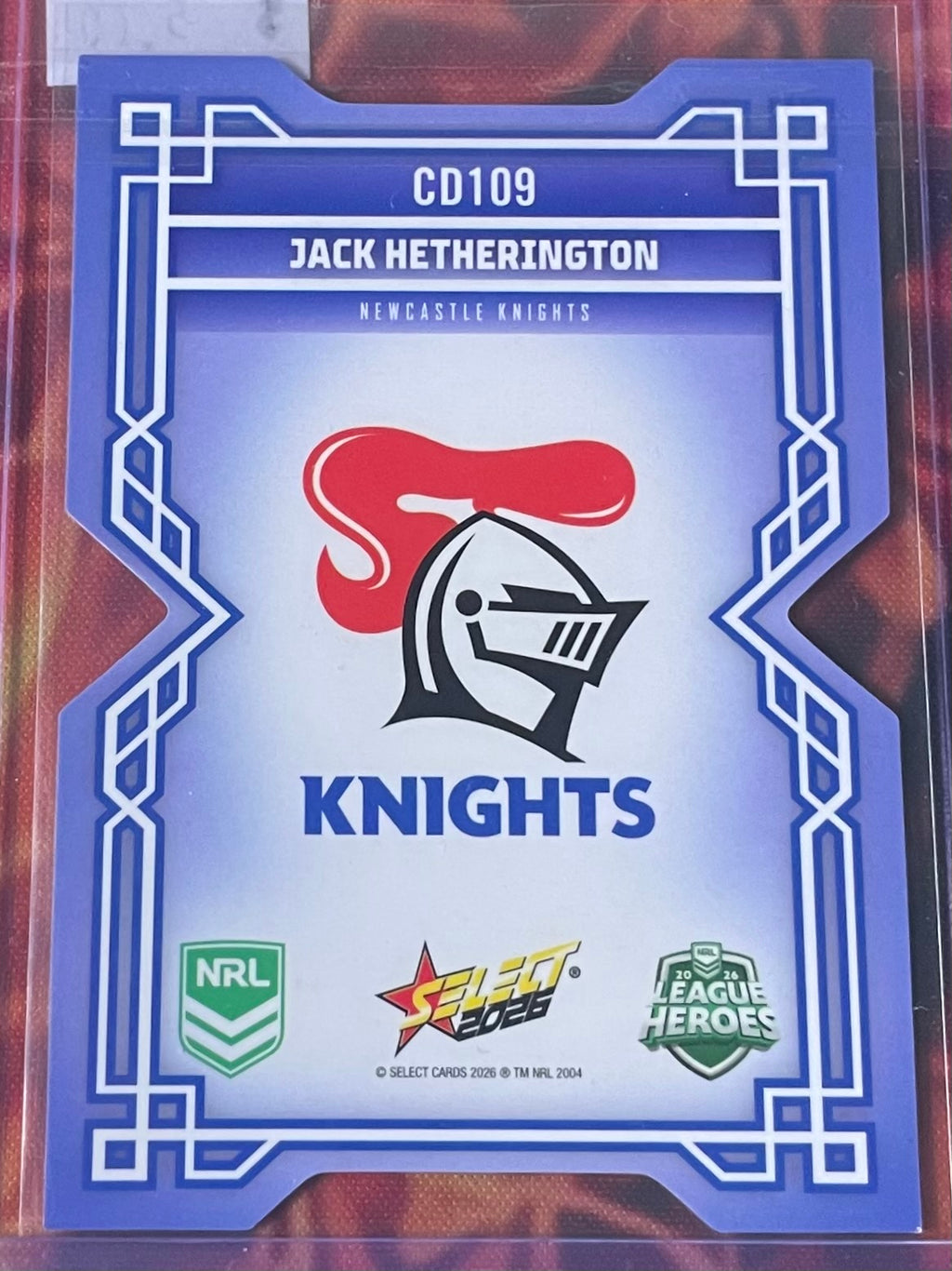 Jack Hetherington Select NRL 2026 DieCut