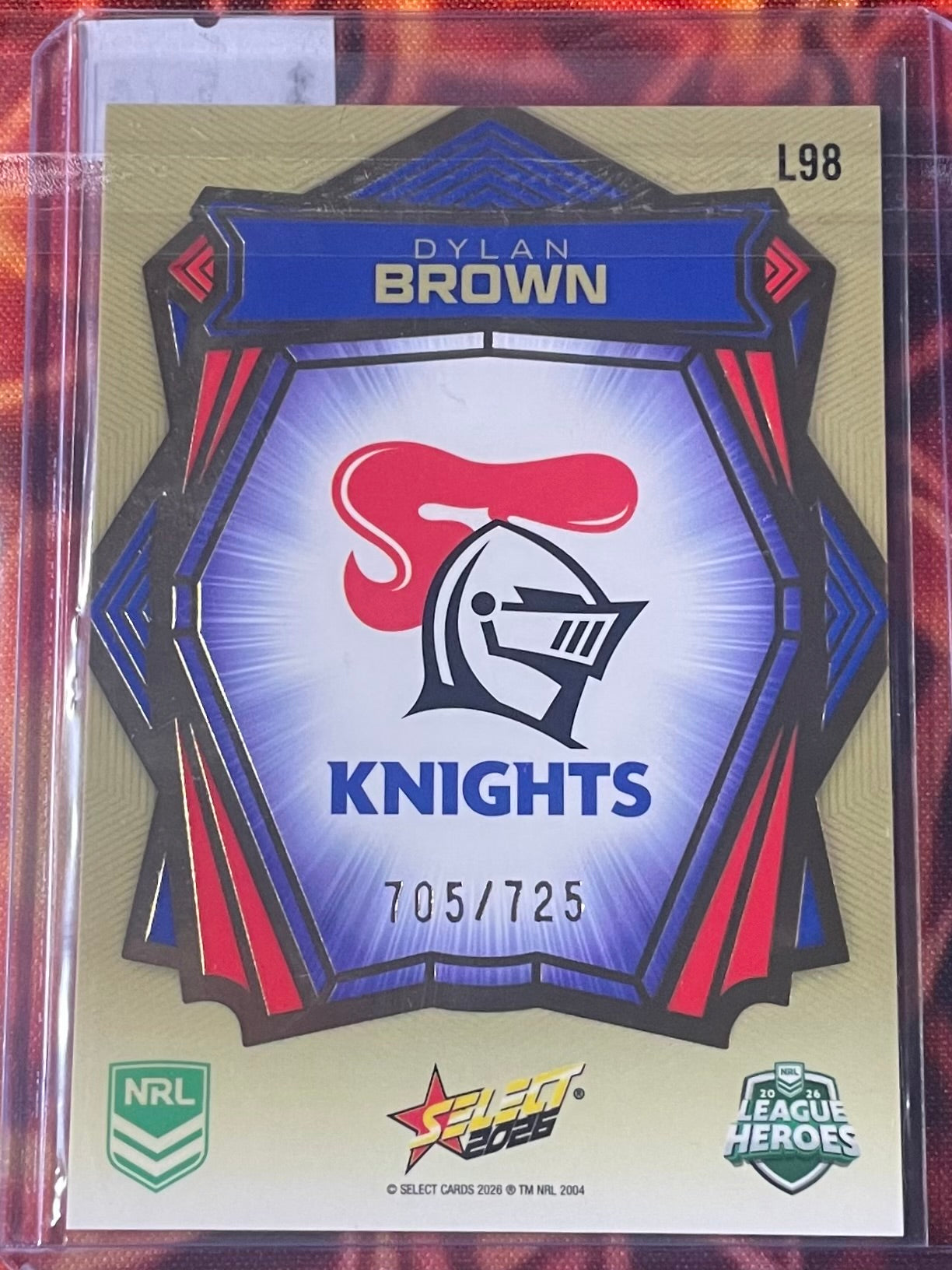 Dylan Brown Select NRL 2026 Gold Luminous 705/725