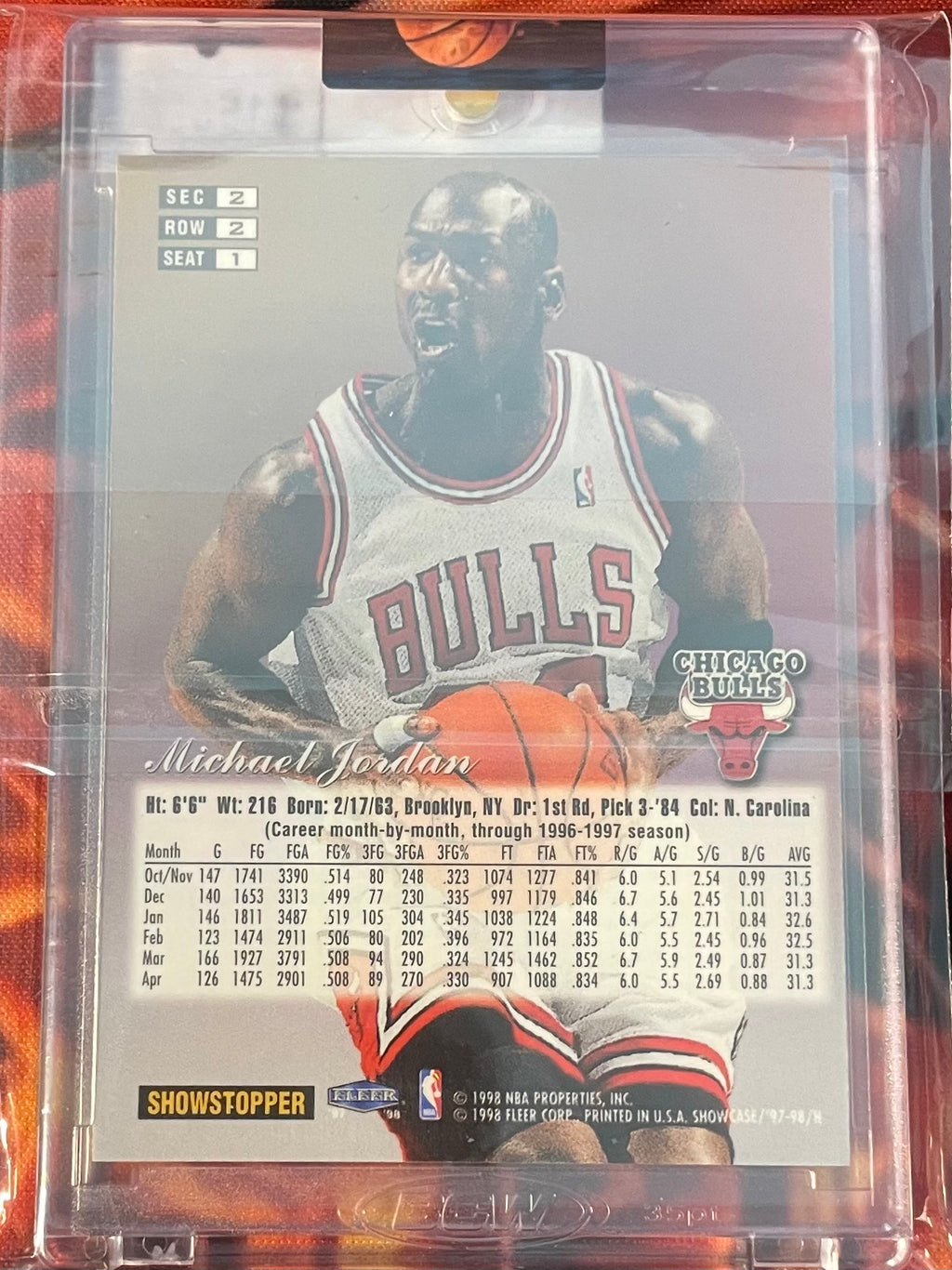 Michael Jordan Flair Showcase 97-98 Row 2 Style