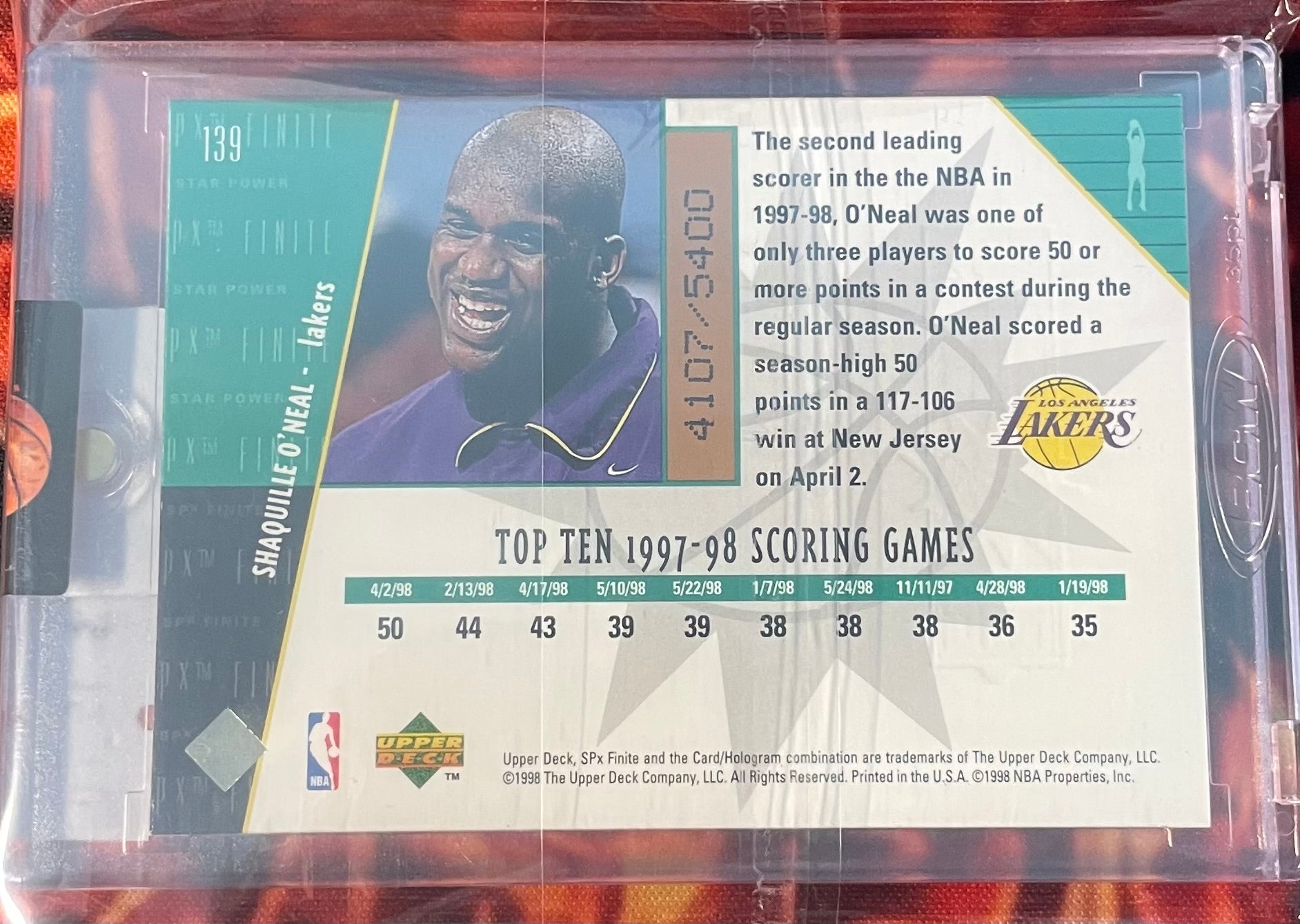Shaquille O’neal SPx Finite Star Power Bronze /5400